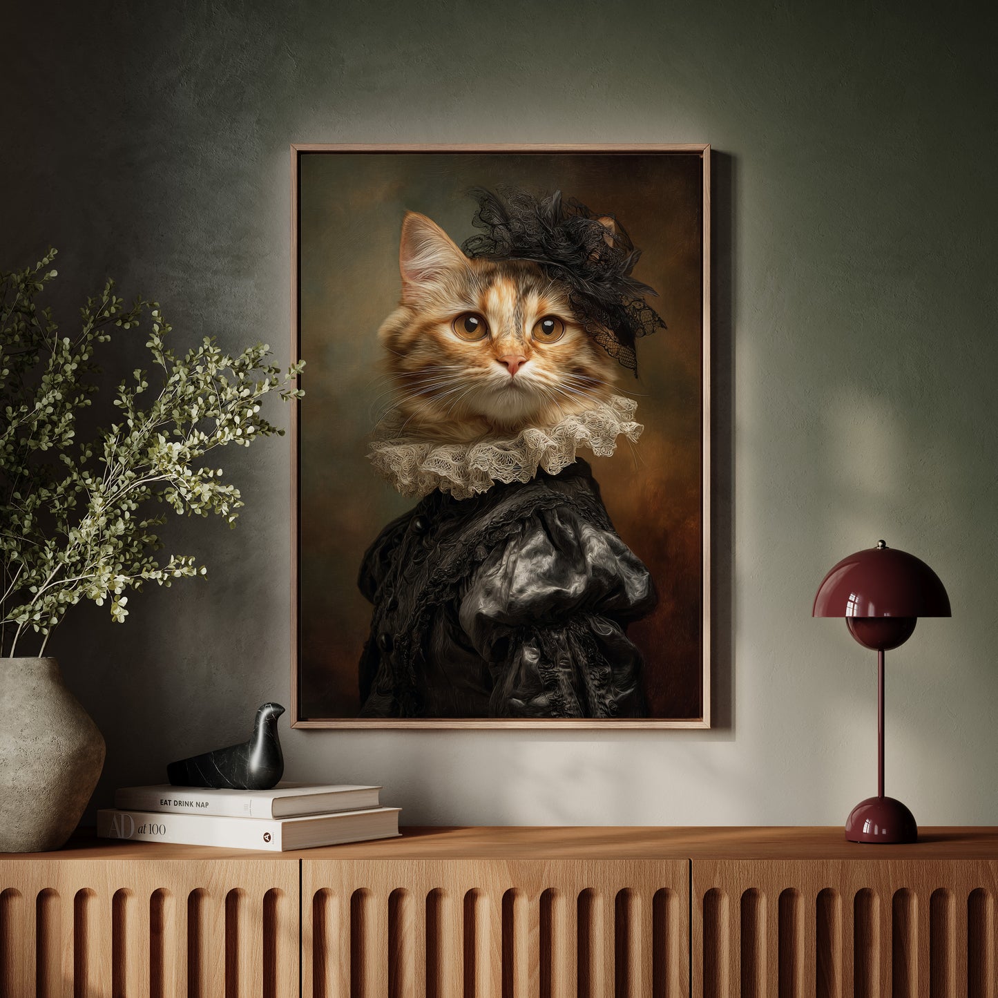 Regal Feline in Victorian Attire