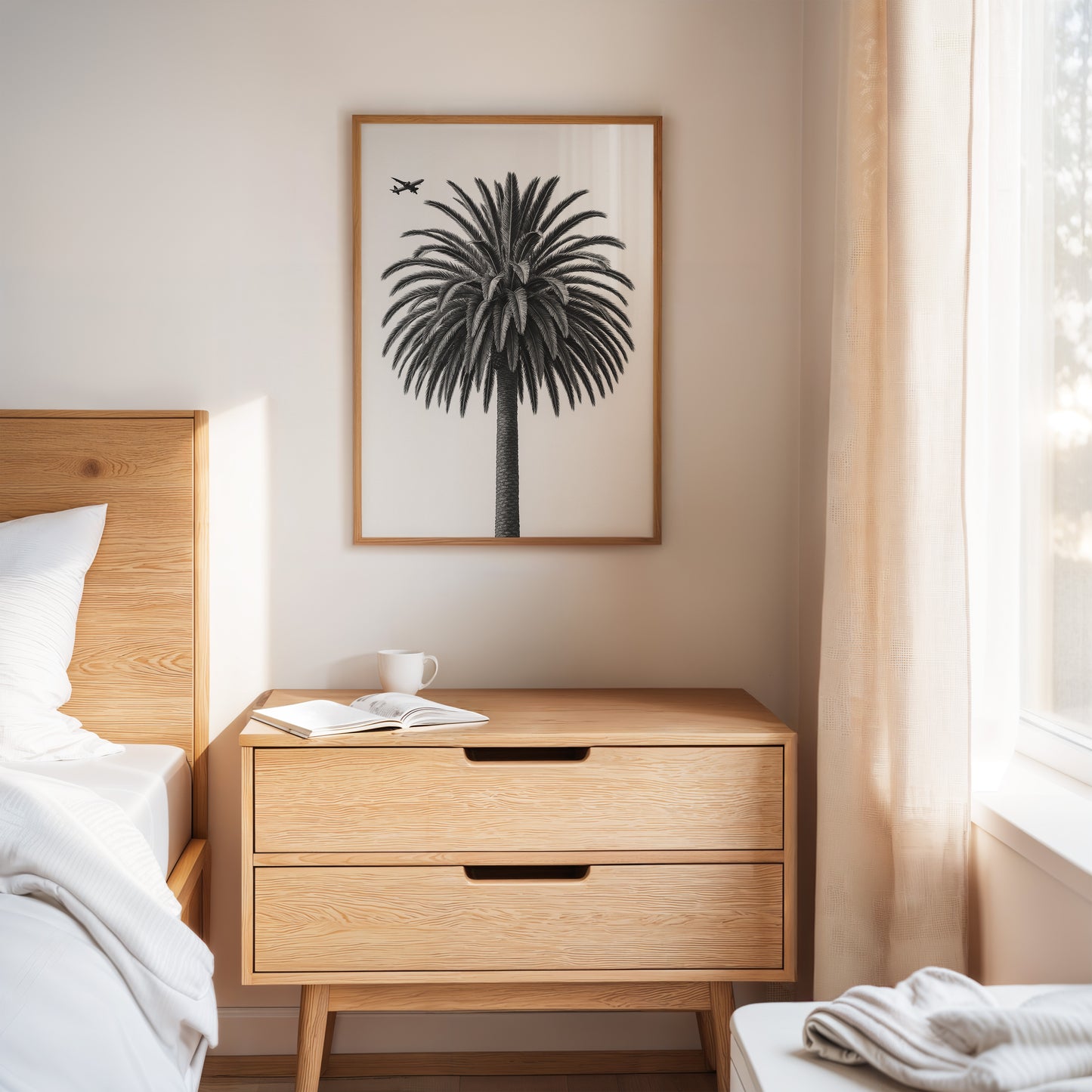 Palm Crown and Passing Plane