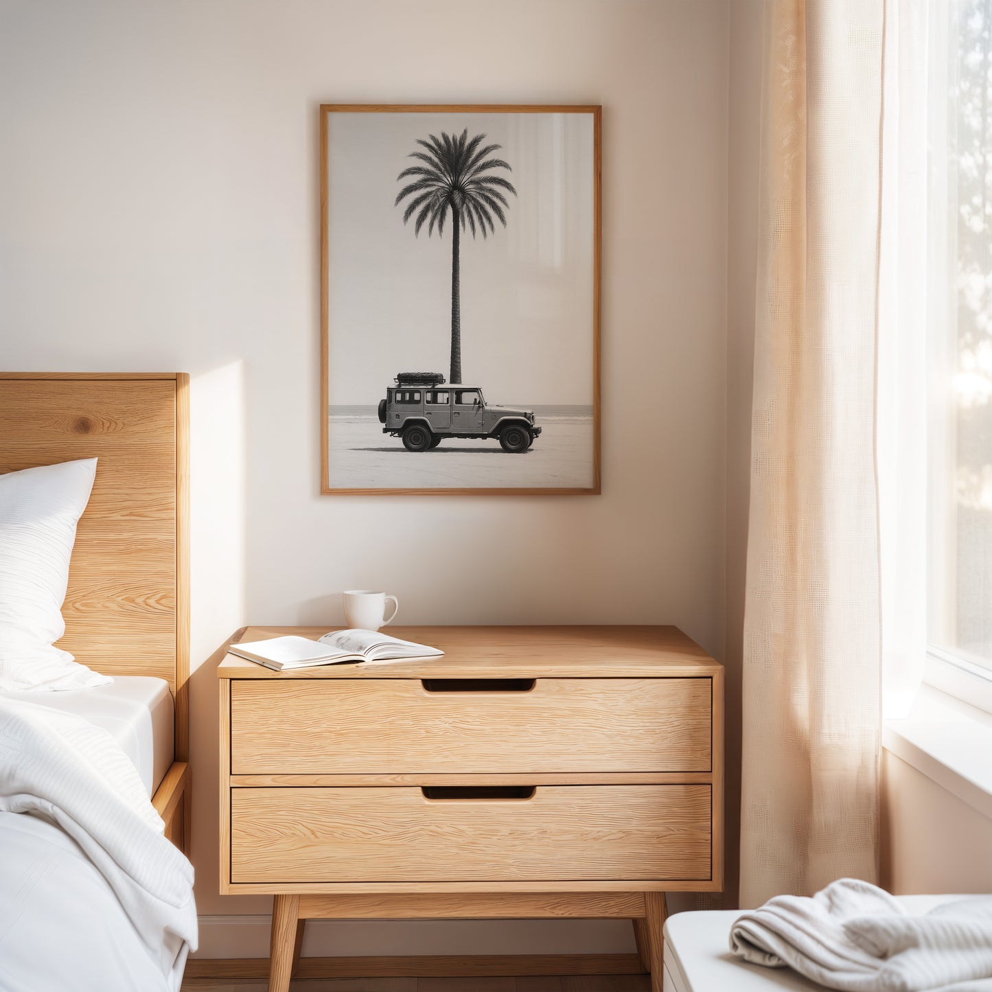 Palm Tree and Beach Cruiser Still Life