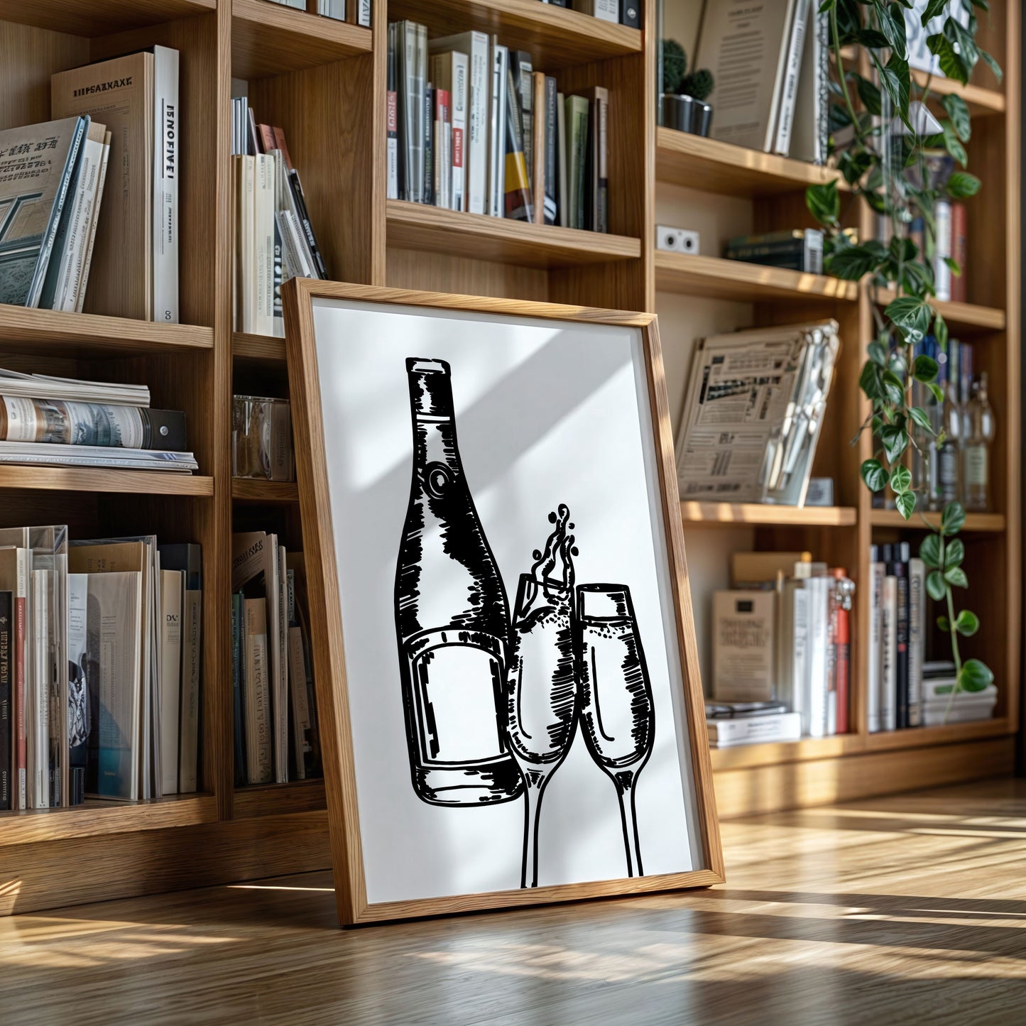 Bubbles Dance Their Midnight Toast