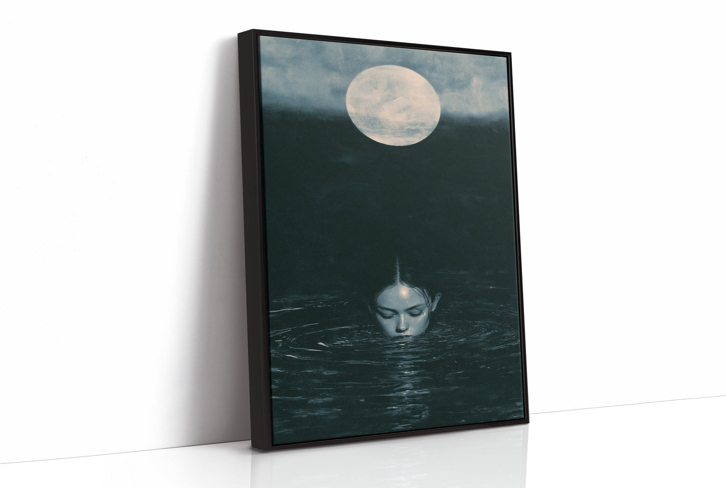 Surfacing Beneath a Pale Moon