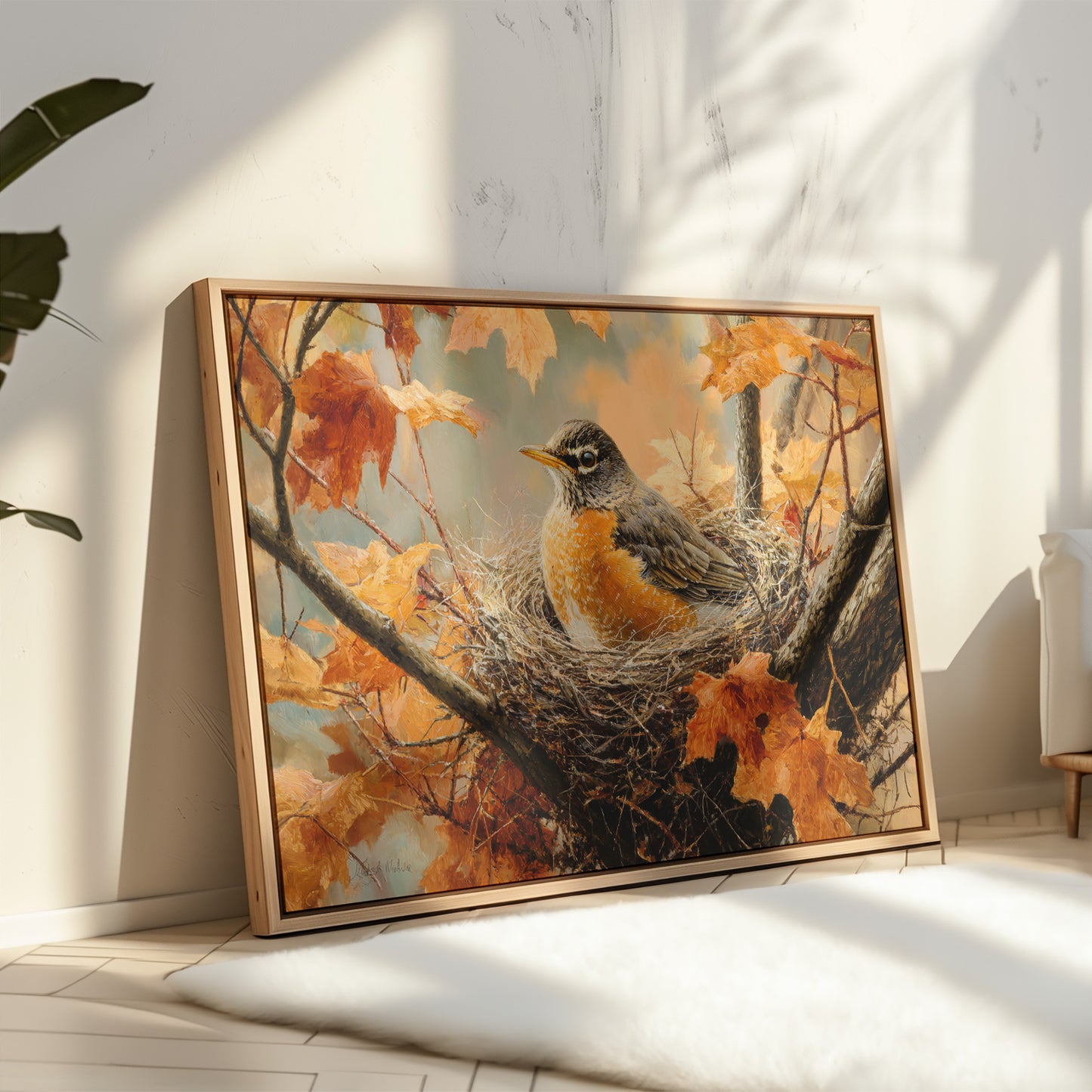 October's Robin Finds Maple Rest