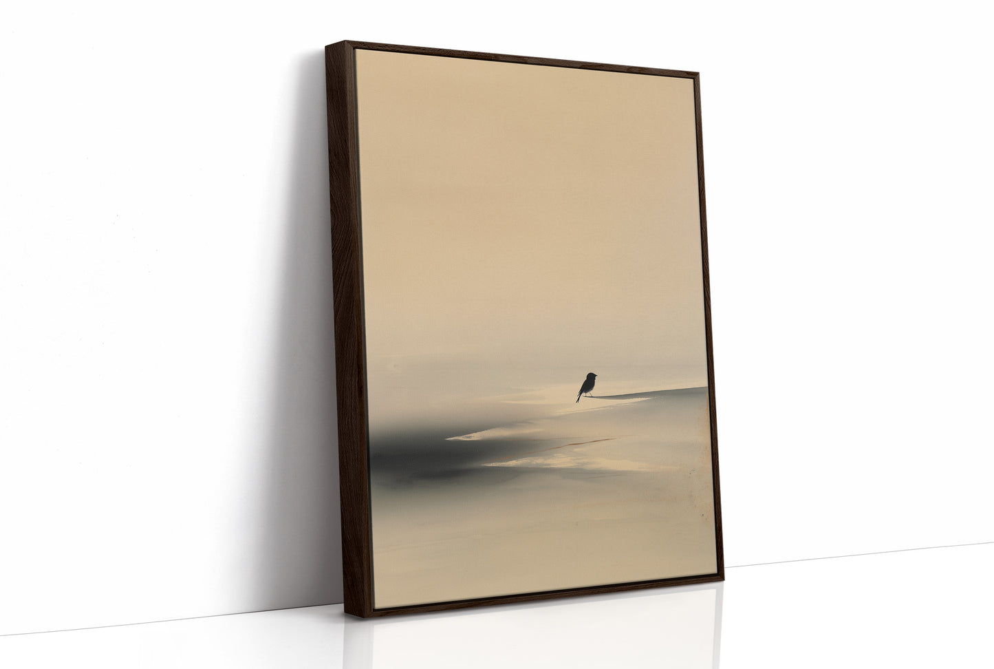 Solitary Bird In Morning Mist
