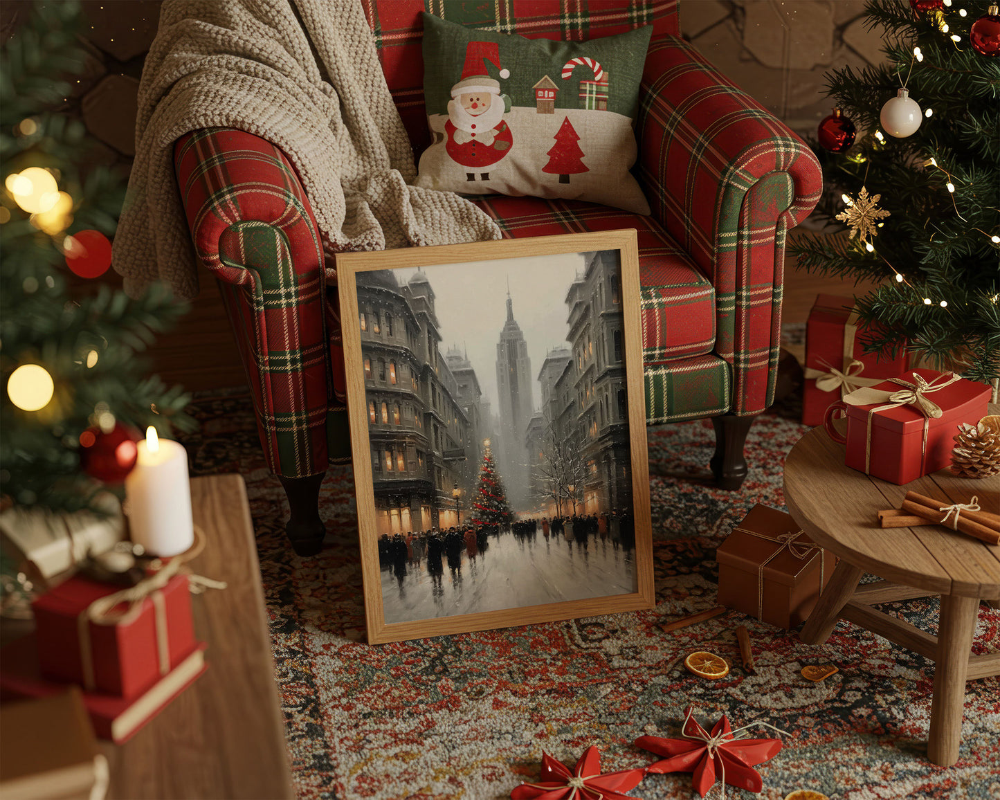 Manhattan Christmas Through Winter Fog