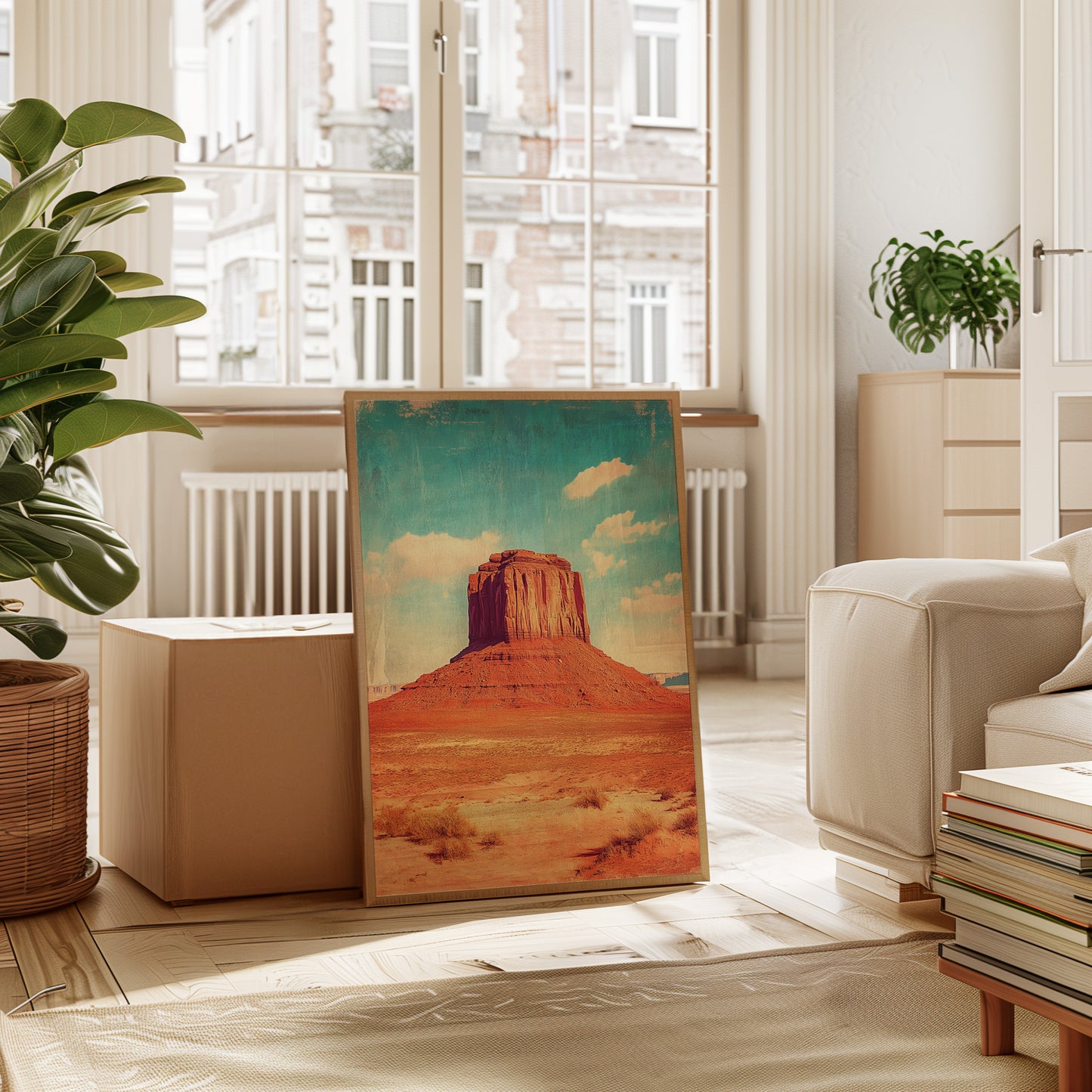 Monument Blaze: Butte Under Western Sky