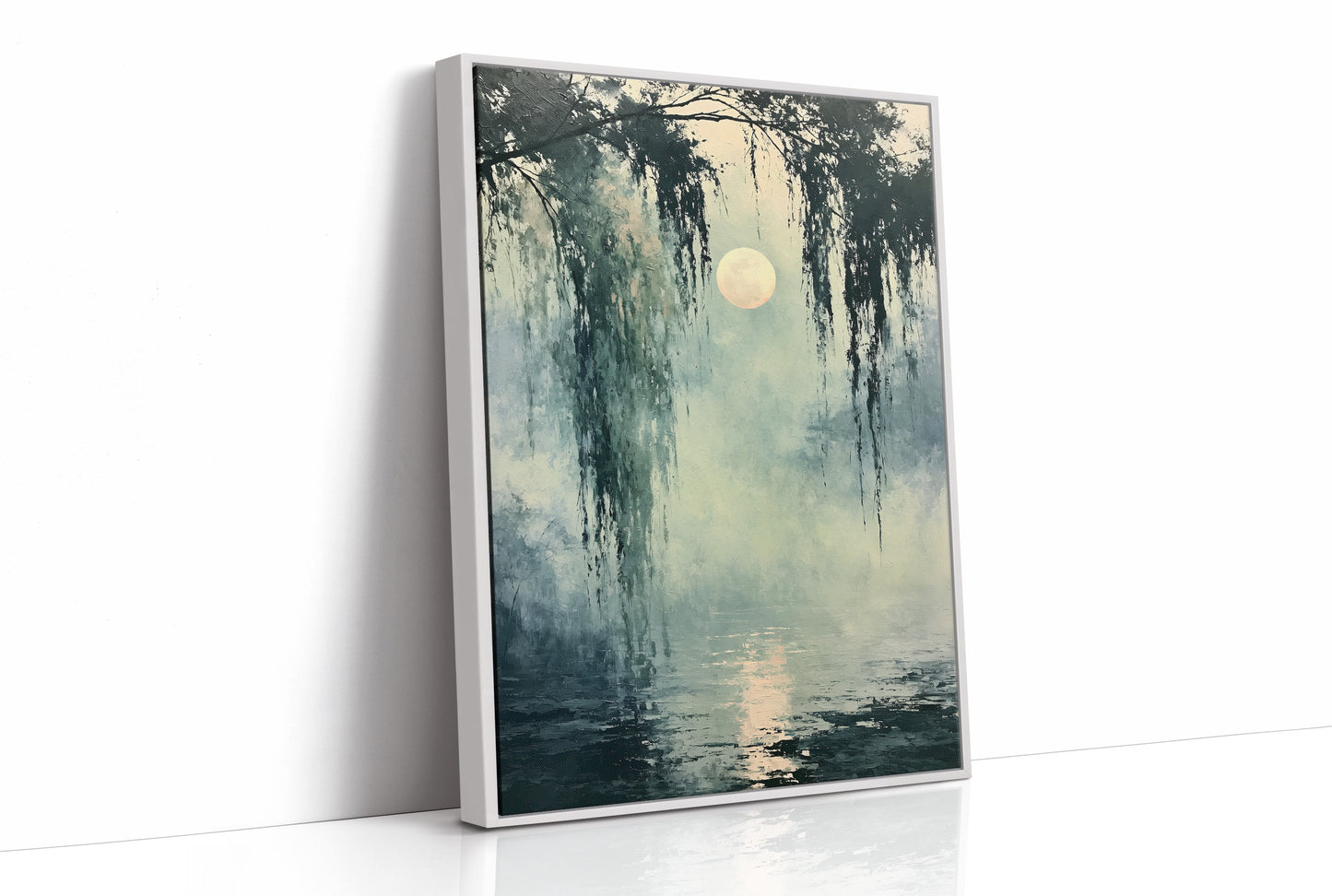 Small Moon Beneath Weeping Branches