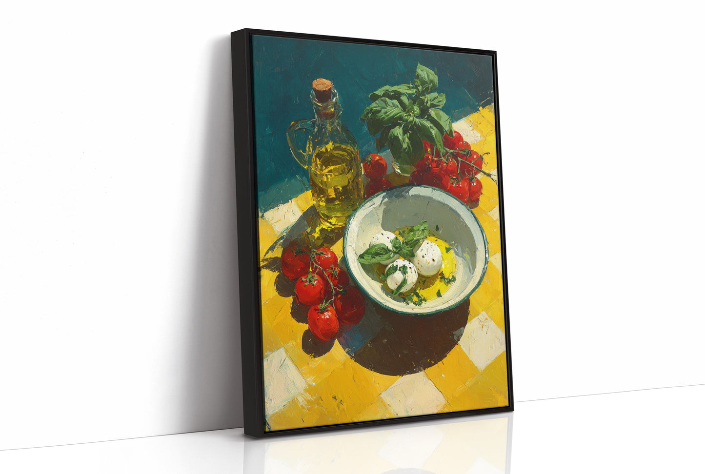 Caprese on Checkered Tile