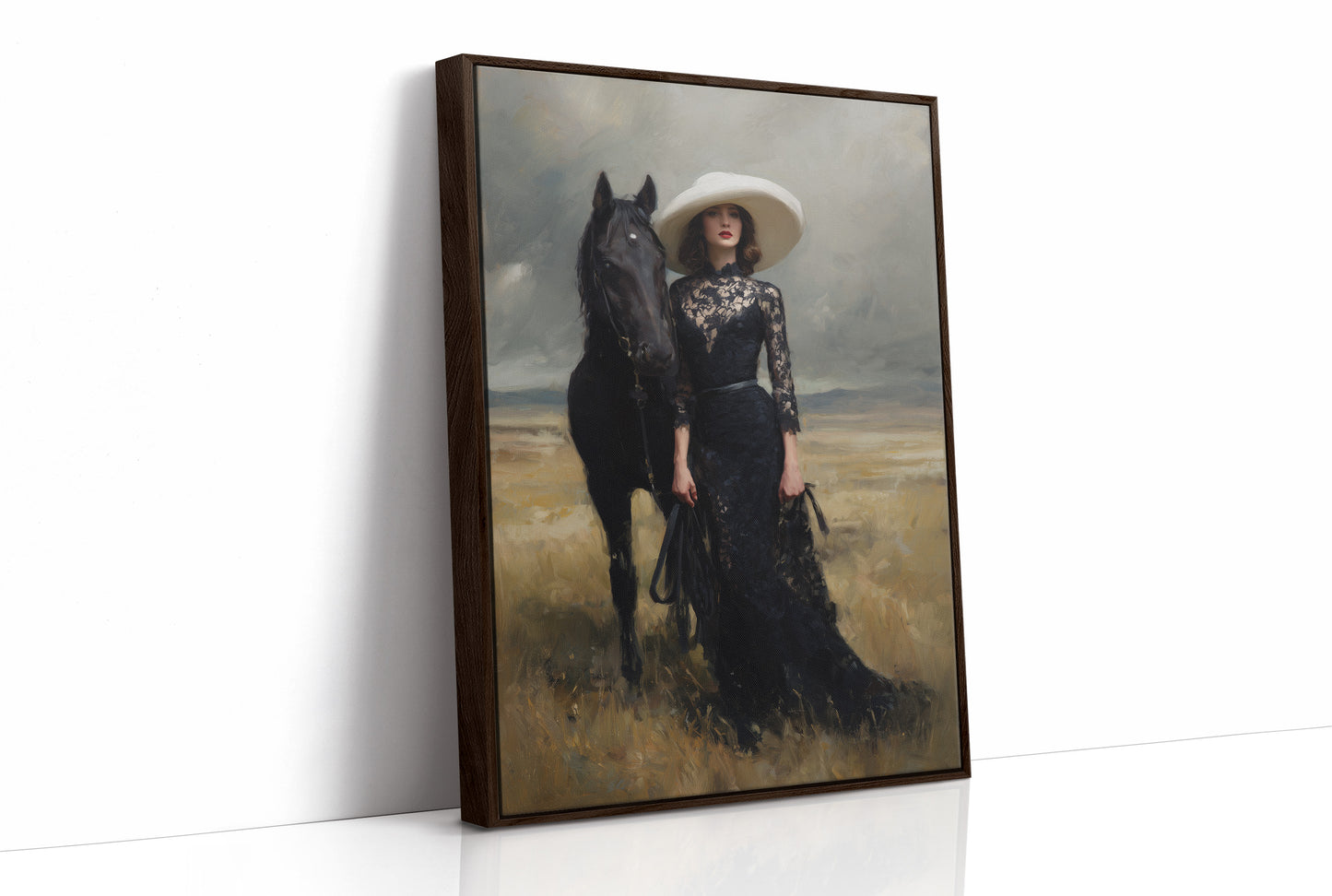 Ebony Steed Meets Golden Prairie
