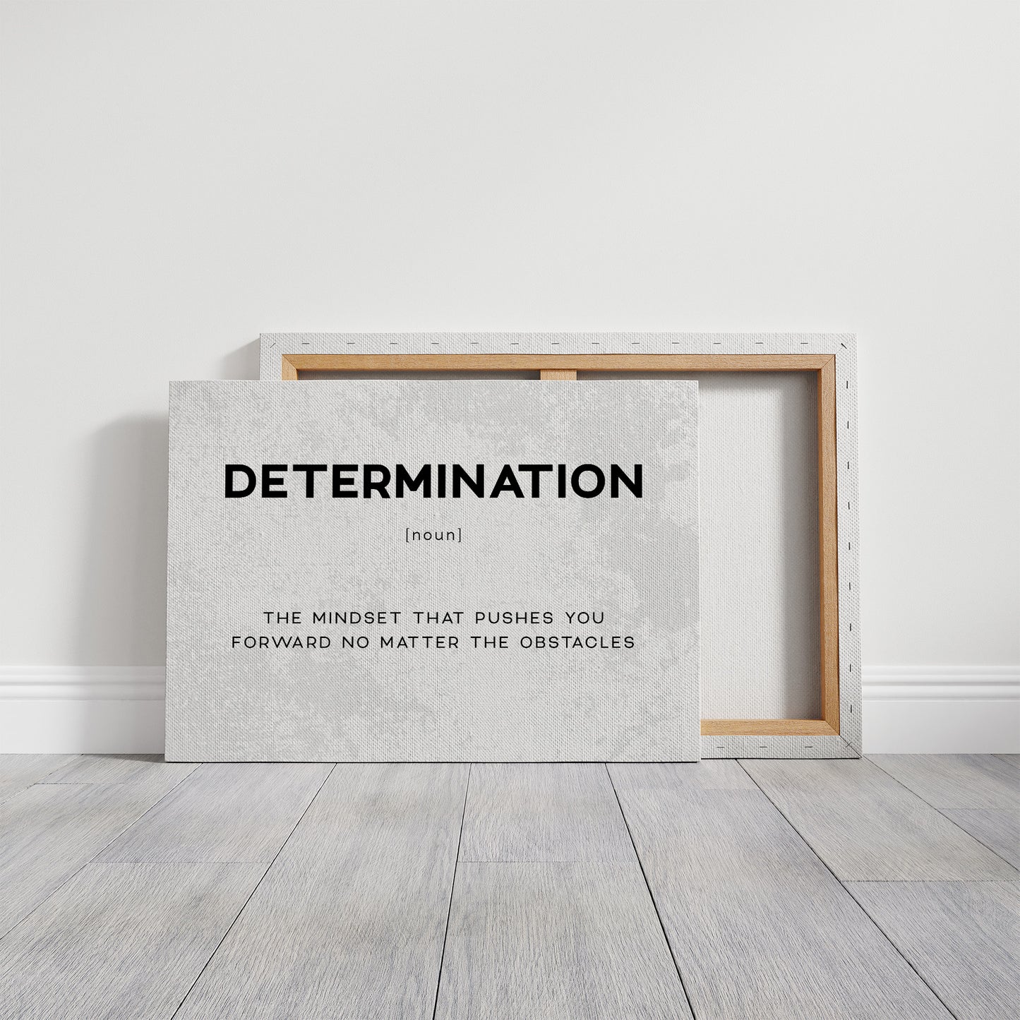 Determination Definition Canvas Art | Bold Motivational Typography Print for Home Office, Gym or Entrepreneur Décor