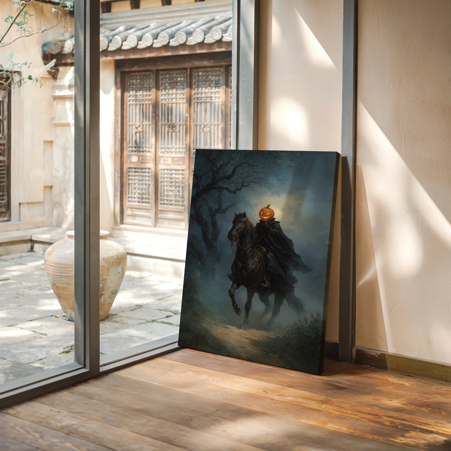 Headless Horseman Gothic Canvas Print - Enigmatic Wall Art - Gallery Canvas image 1