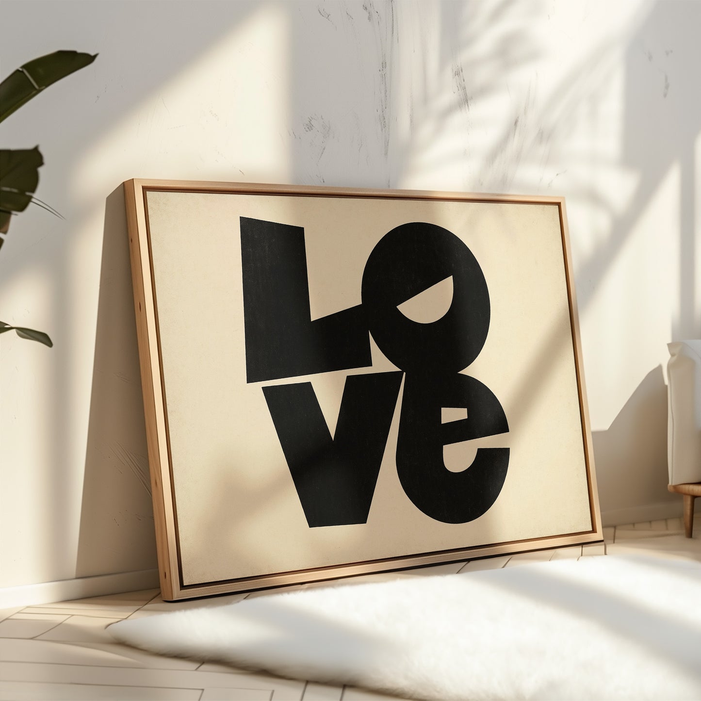 LOVE Modern Block Typography Print