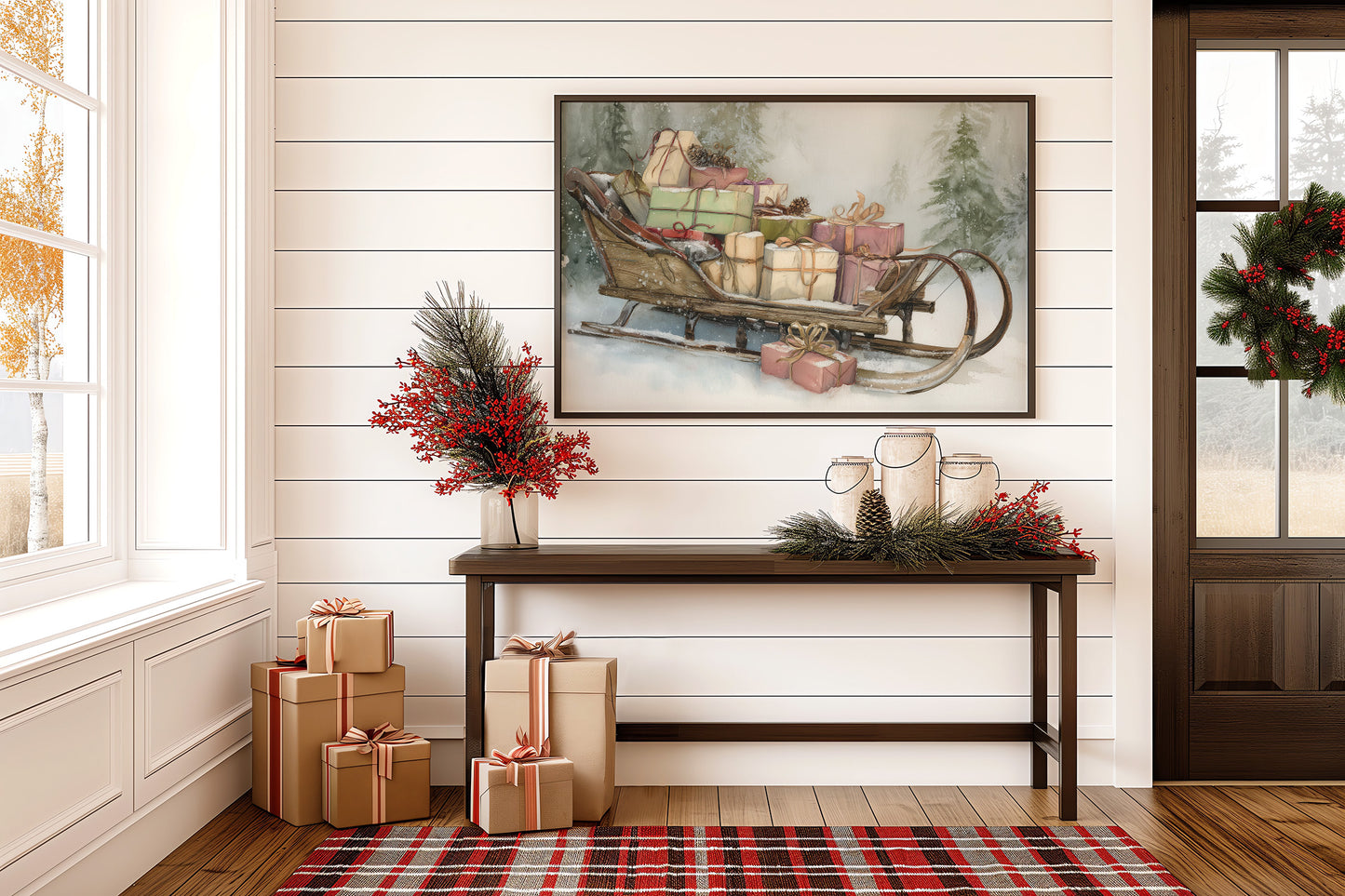 Vintage Sleigh Carries Winter's Promises