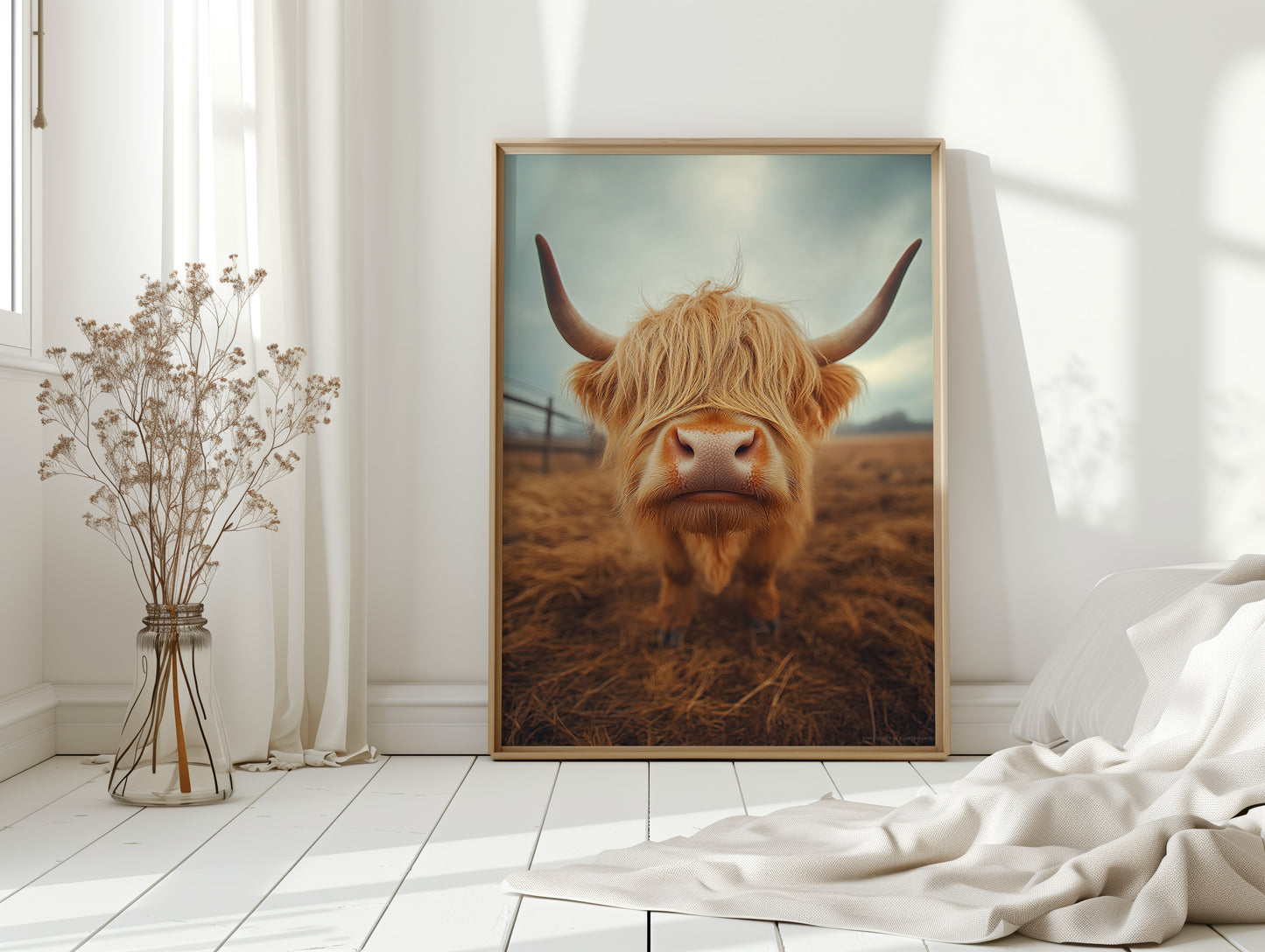 Golden Fluff and Attitude Highland Cow