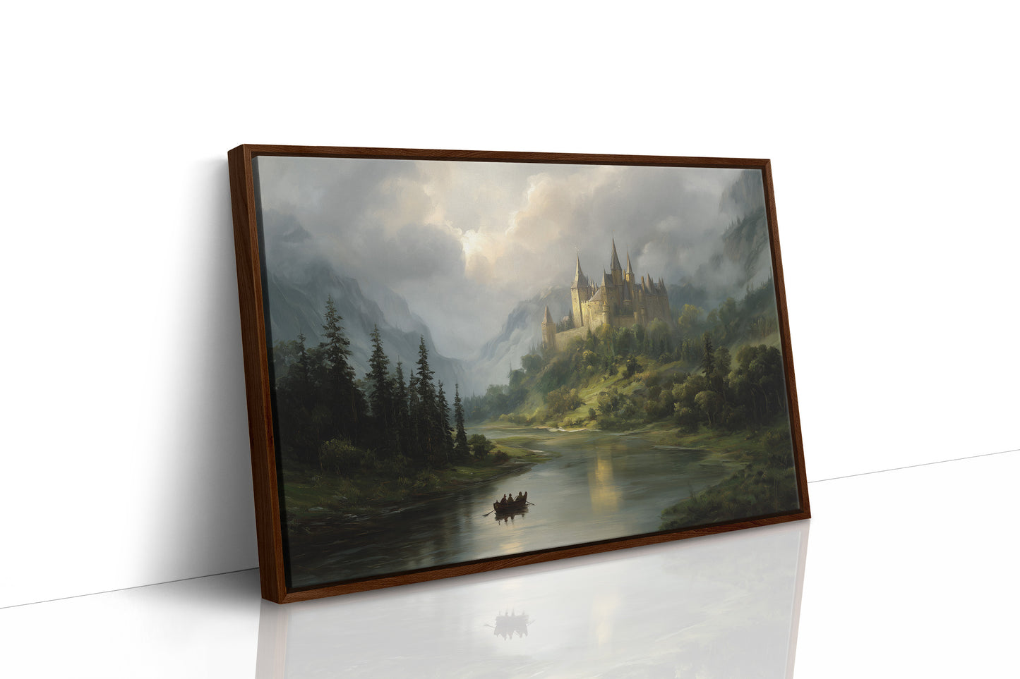 Castle Waters Under Stormy Skies