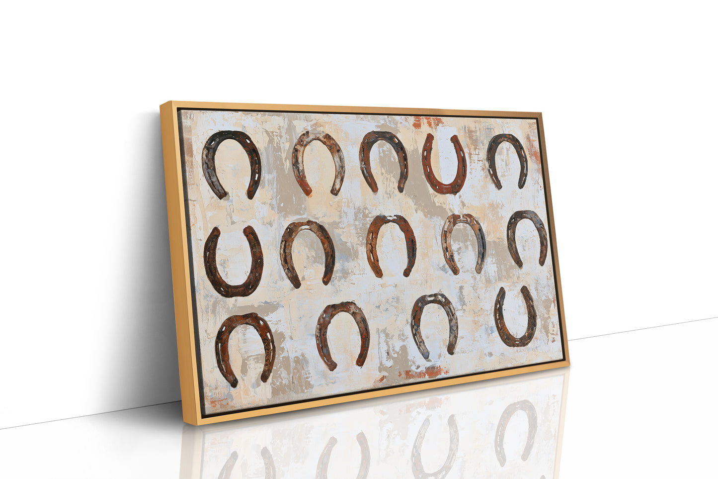 Fourteen Rusted Horseshoes