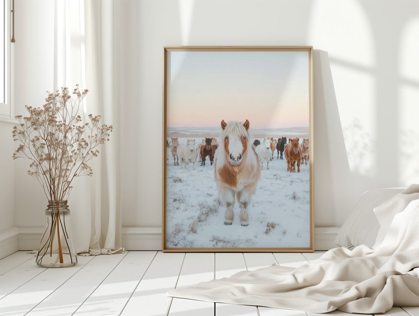 Fluffy Pony in Winter Herd