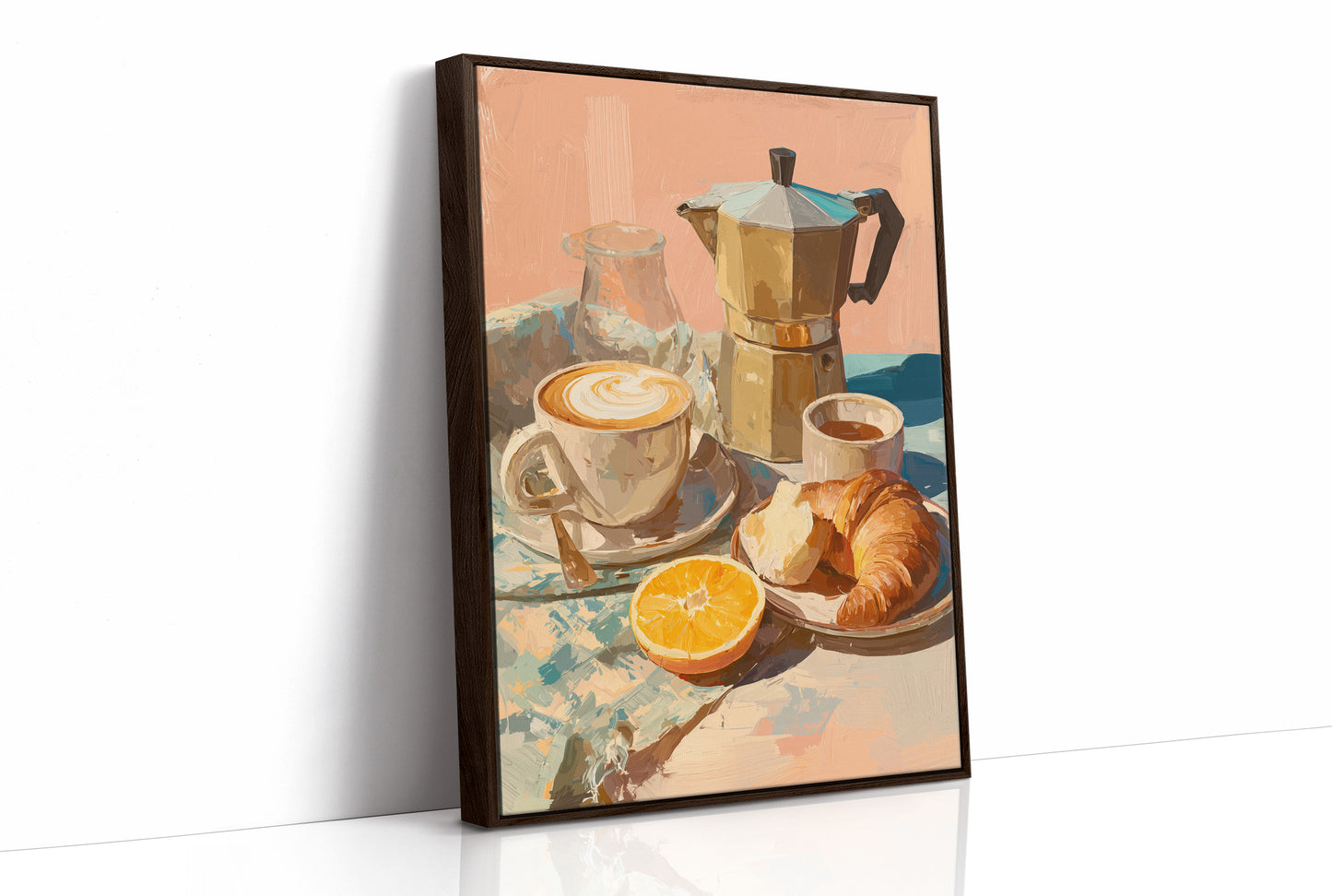 Golden Hour Brews On Painted Linen
