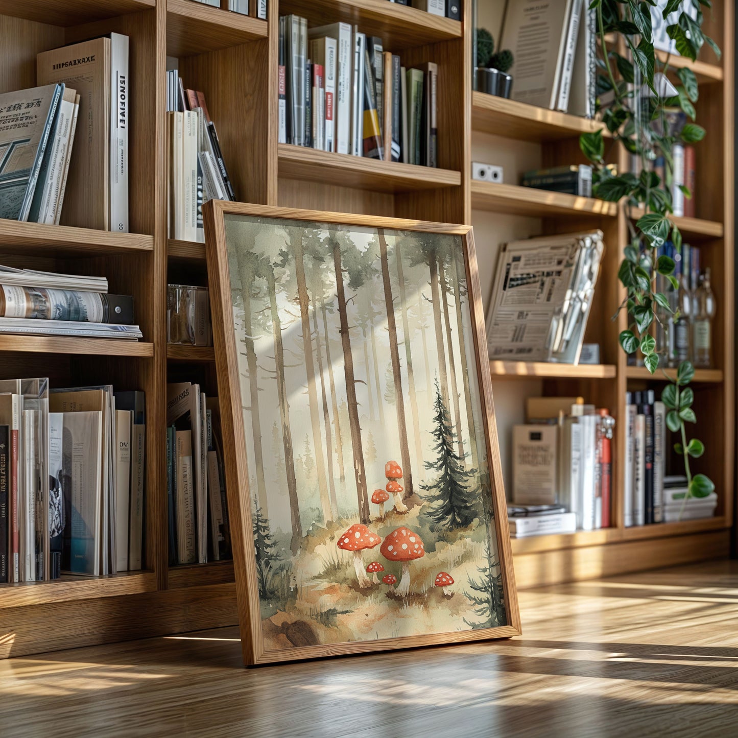 Enchanted Forest Mushroom Print - Whimsical Nature Art - Gallery Canvas image 10