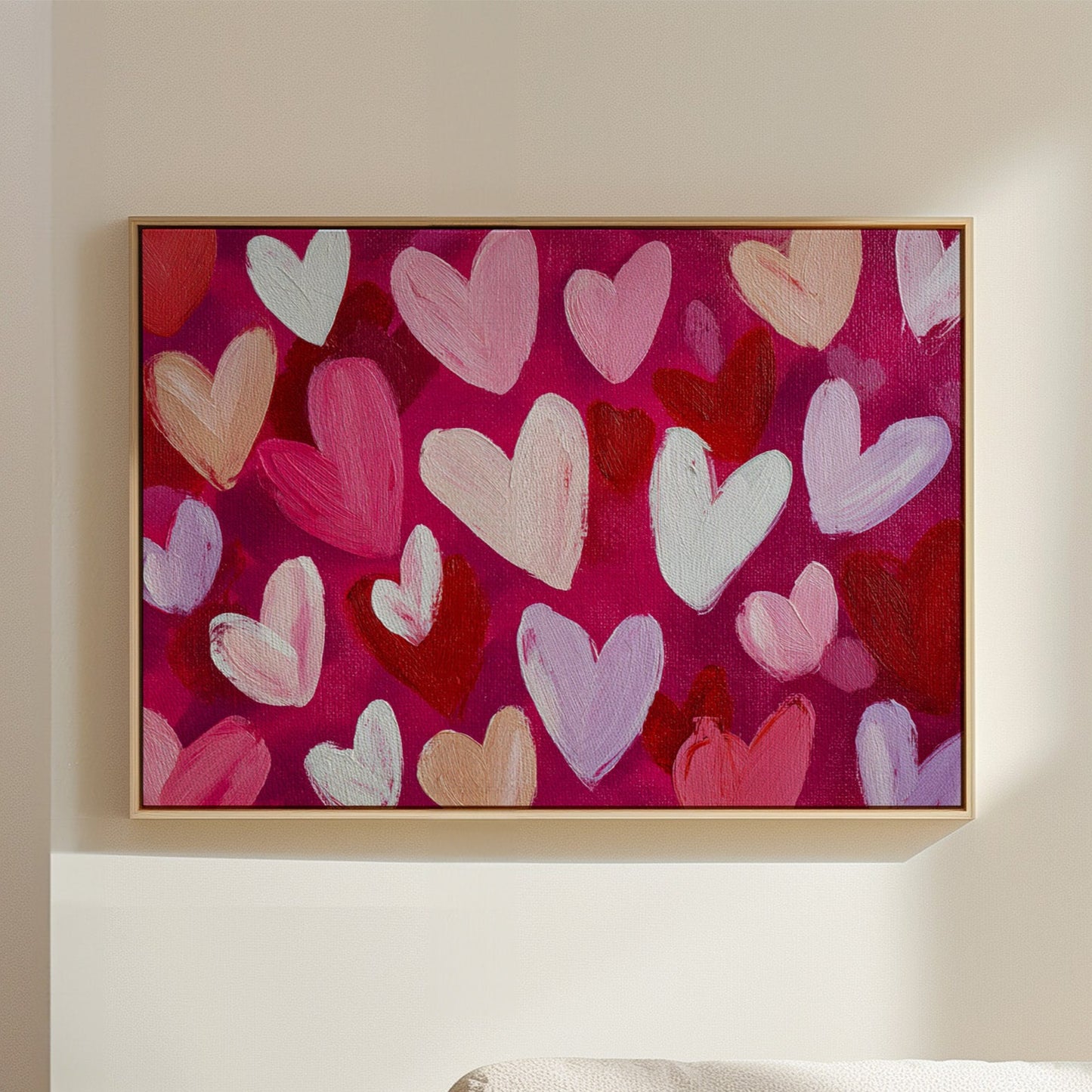 Hearts Dance In Magenta Light