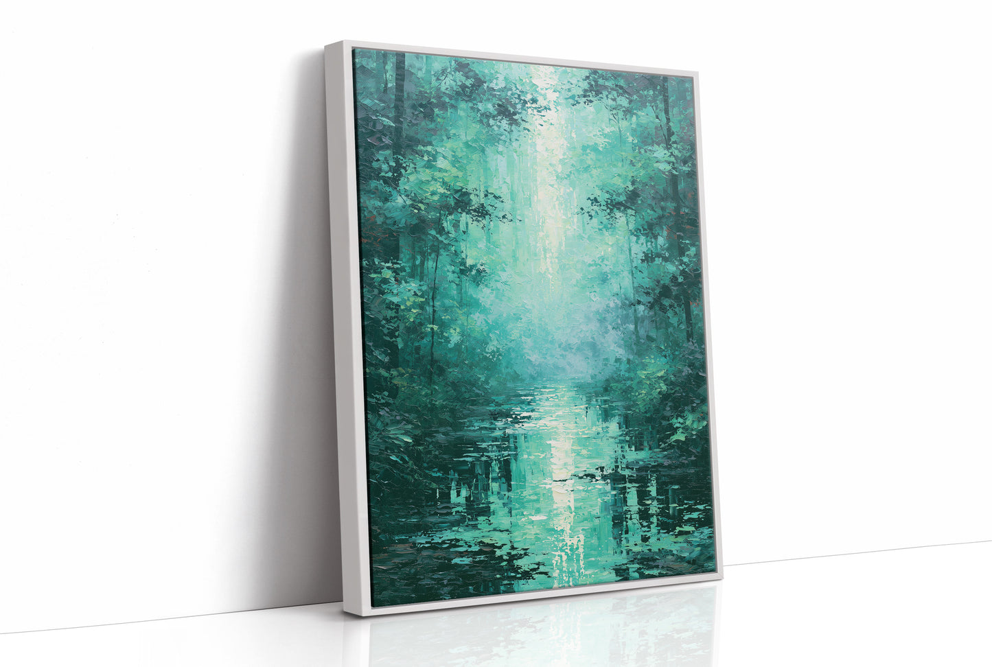 Emerald Light Between Trees