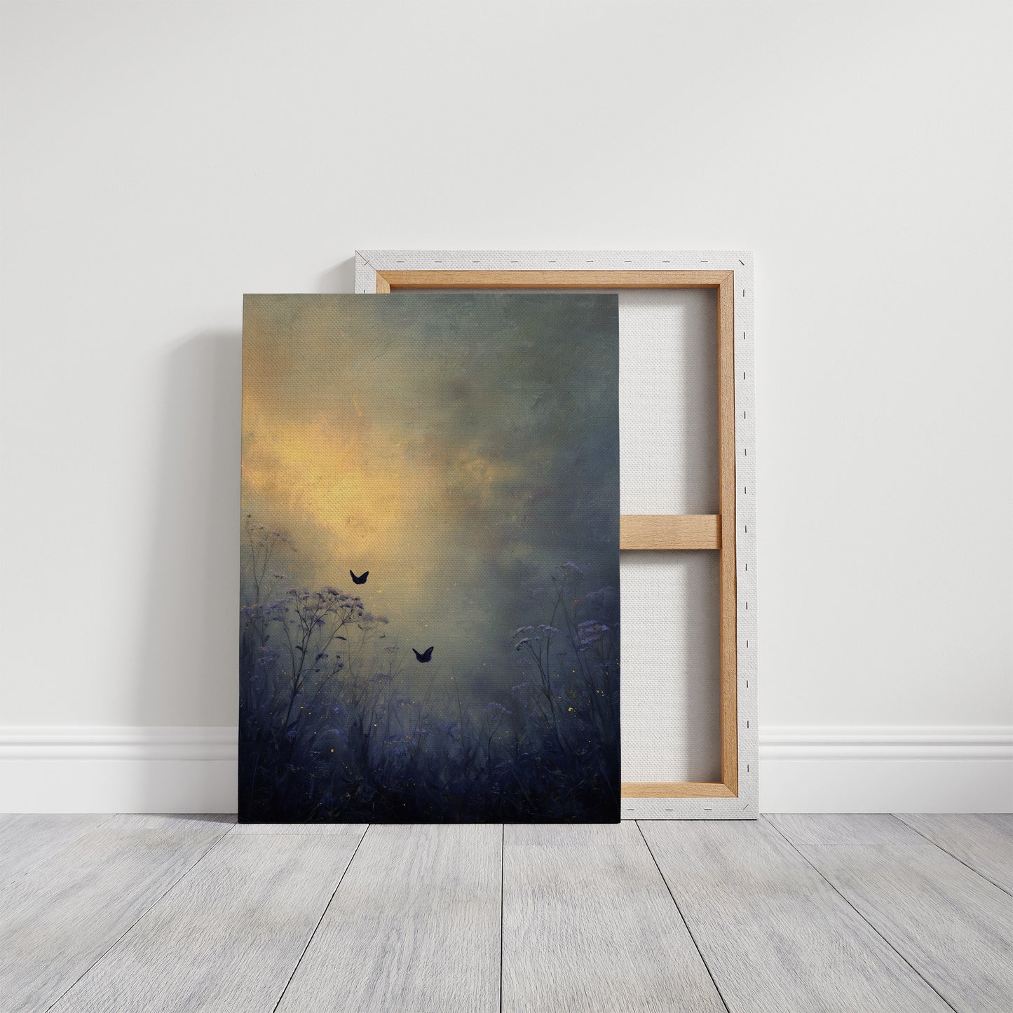 Birds Dance Through Golden Fog