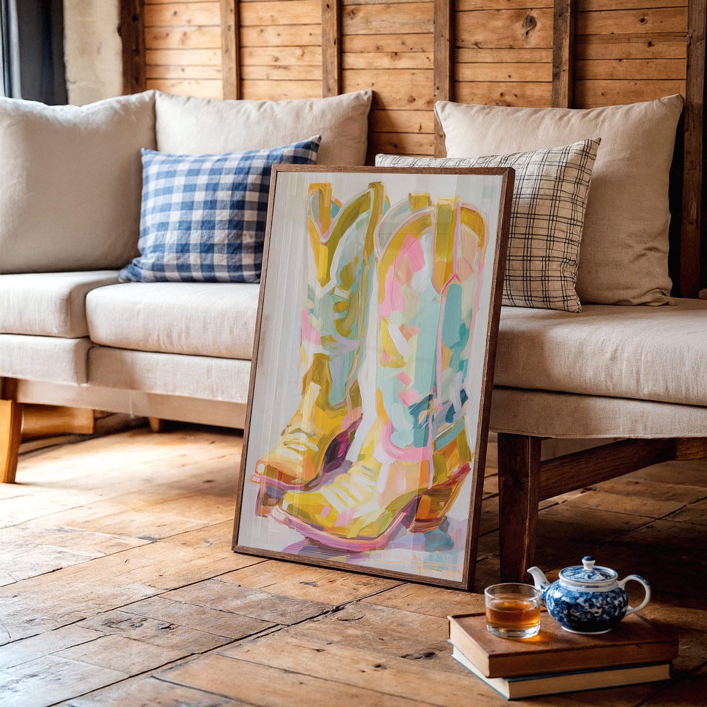 Dancing Boots Catch Sunset Colors