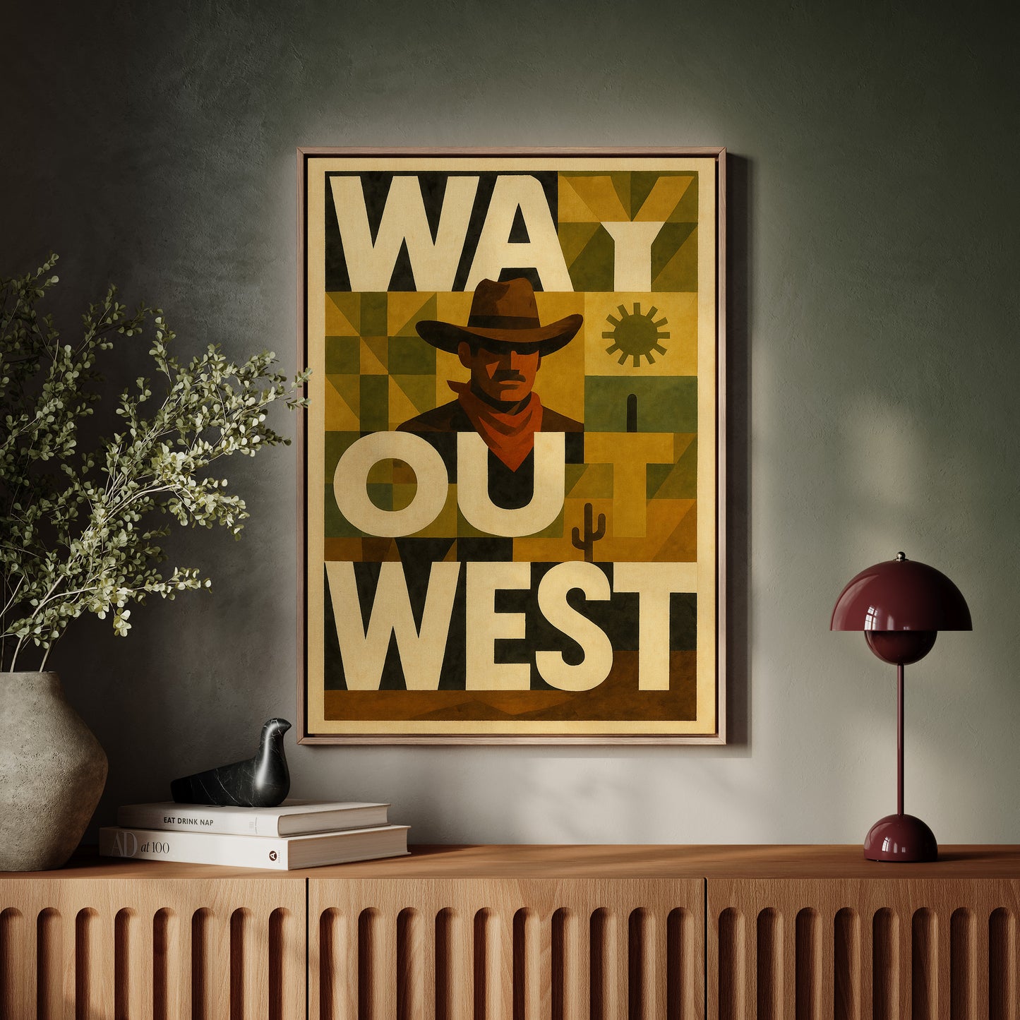 Way Out West Cowboy Poster