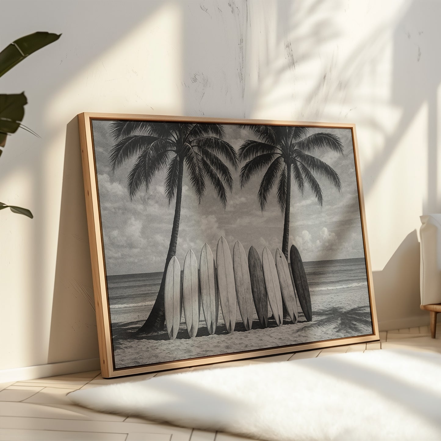 Surfboards and Palms in Paradise