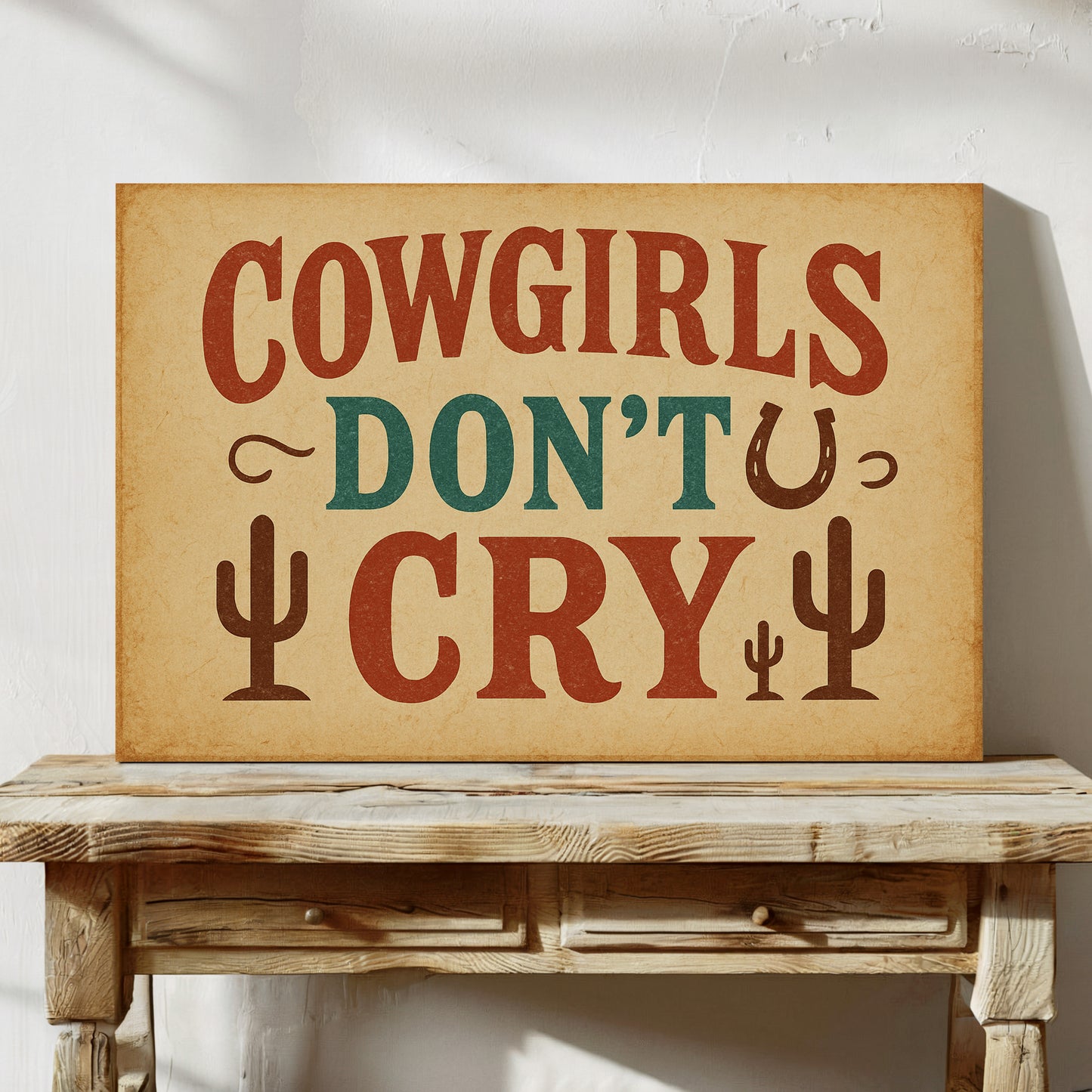 Cowgirls Don’t Cry Western Print