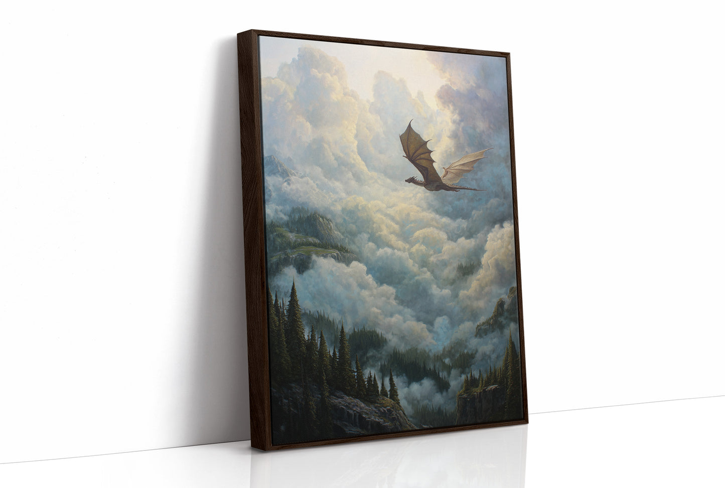 Ancient Wings Cross Misty Peaks