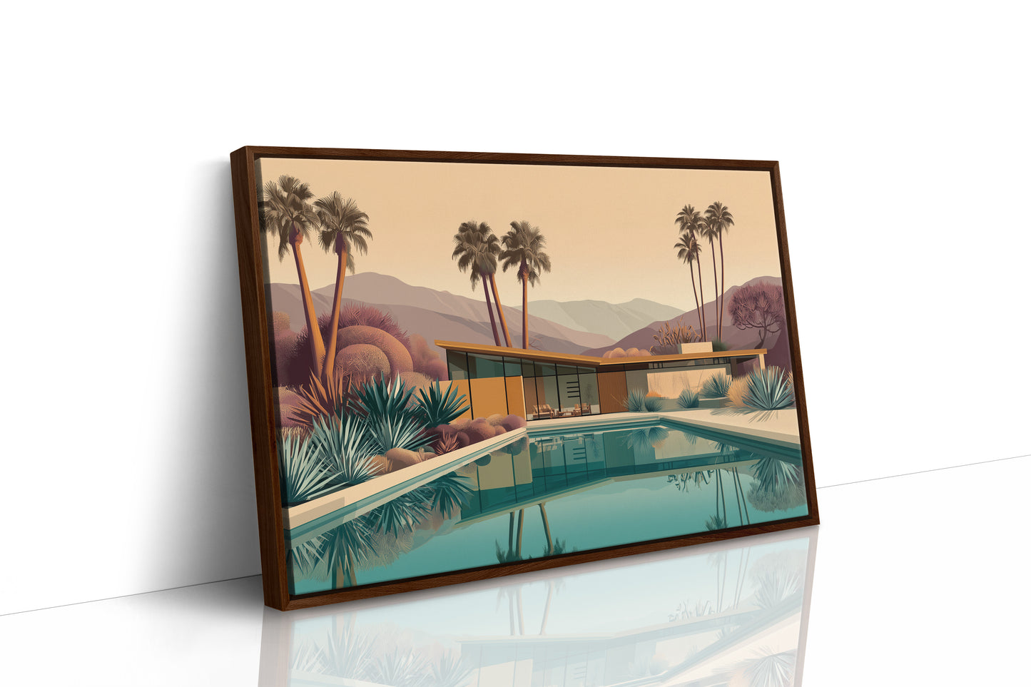 Desert Palms Mirror Modern Serenity