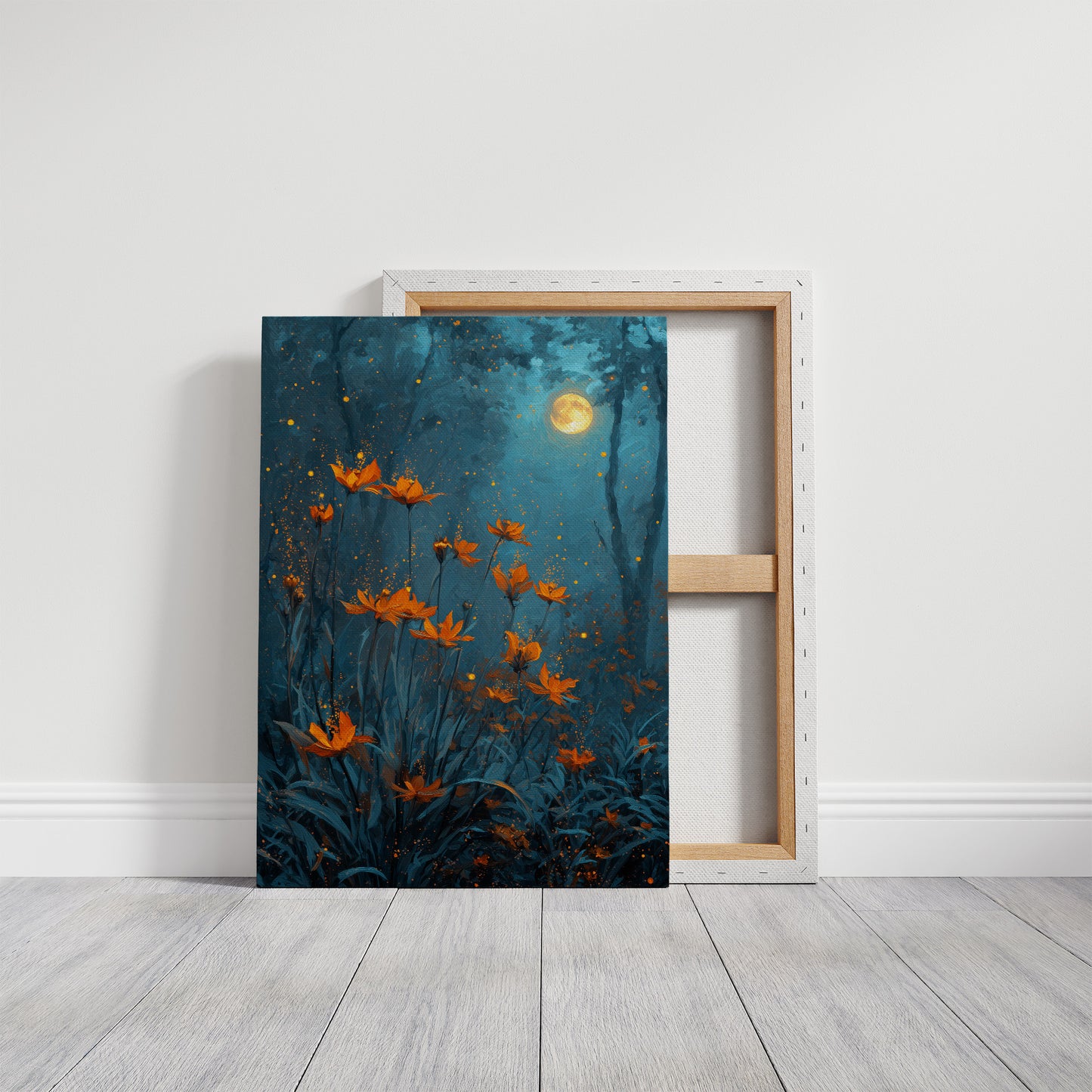 Copper Blooms Under Midnight Sky