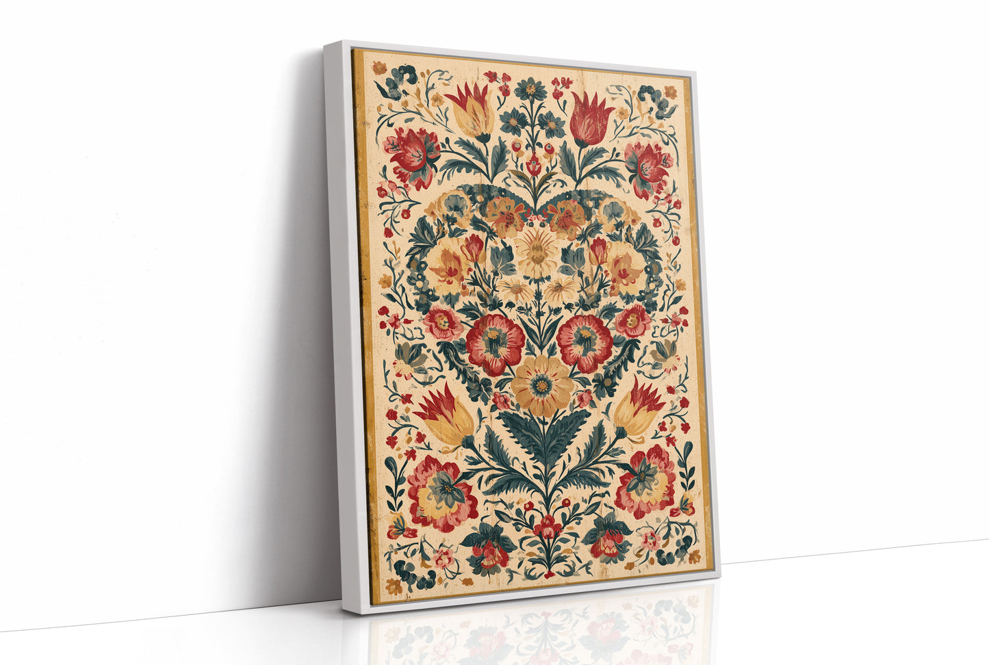 Folk Garden in Crimson and Gold