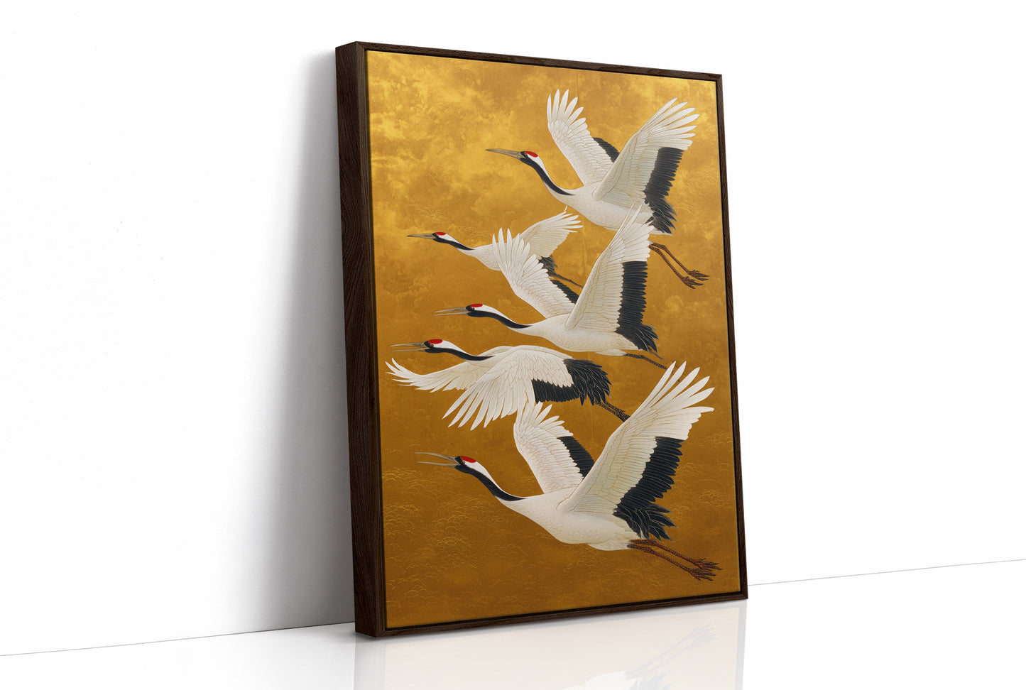 Cranes Dance In Golden Morning