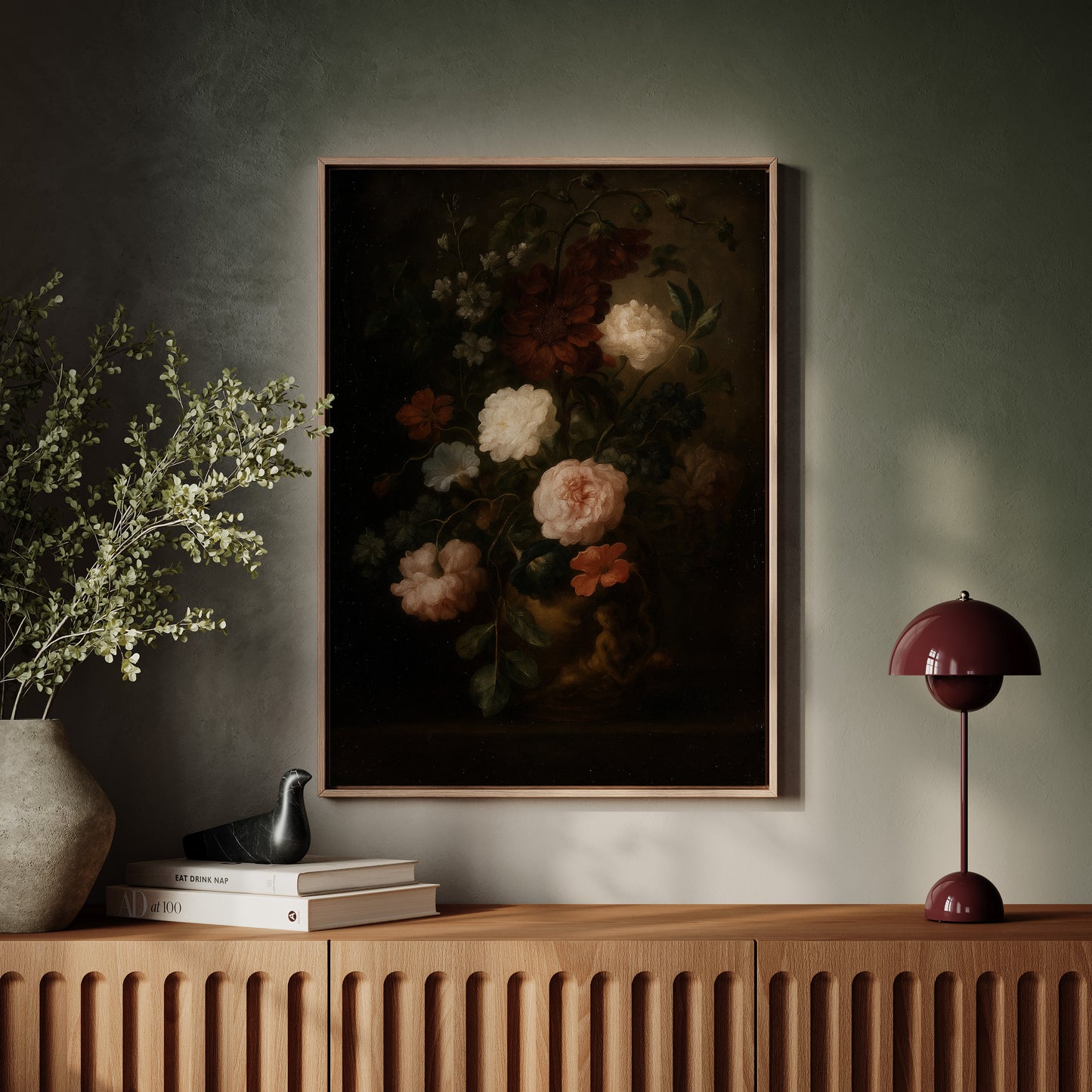 Baroque Vase of Blushing Petals