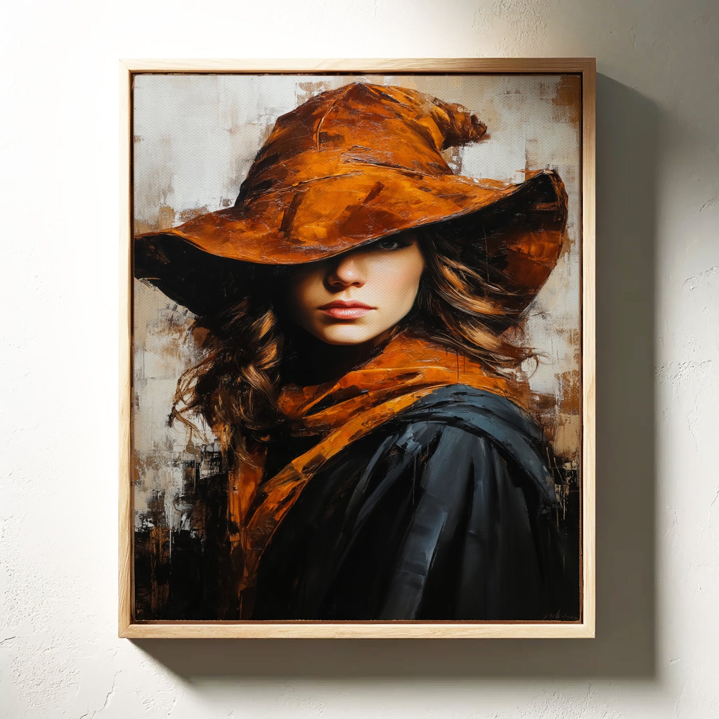 Mystical Woman in Orange Hat