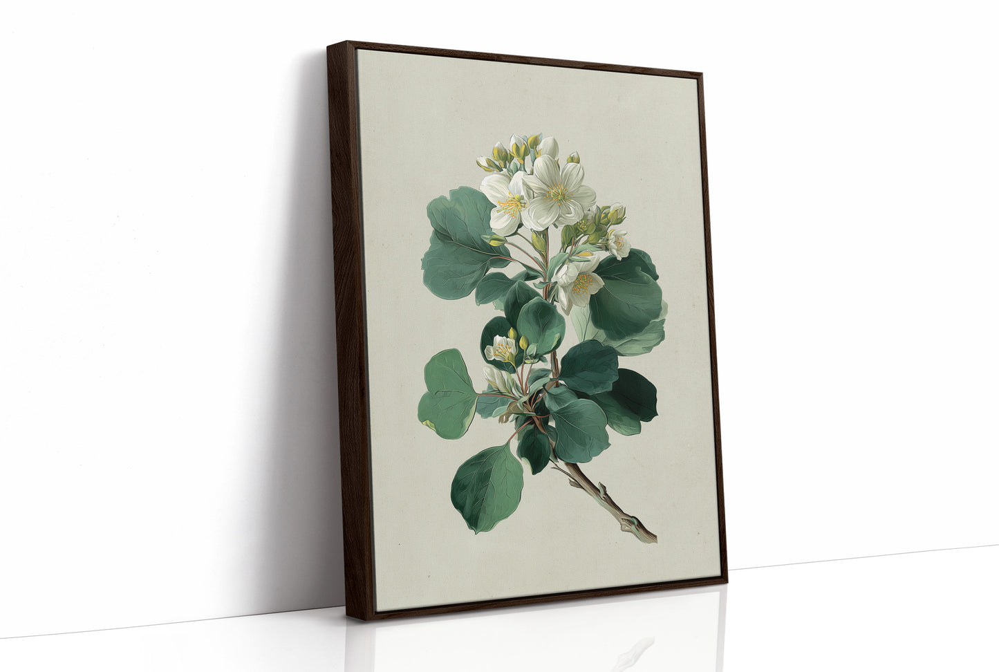 Ivory Blooms On Weathered Parchment