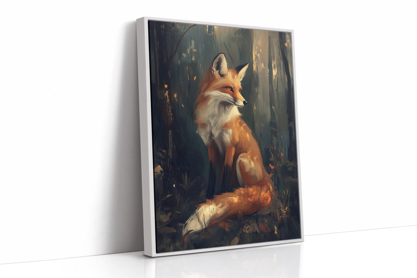 Fox Wall Art – Mystical Forest Print, Woodland Animal Decor, Nature-Inspired Painting