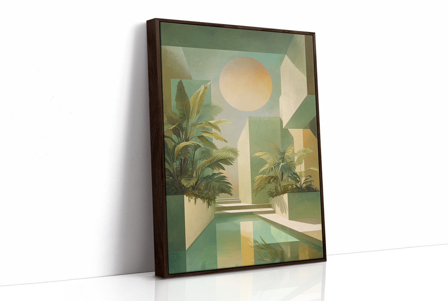 Palms Dance In Geometric Sunlight