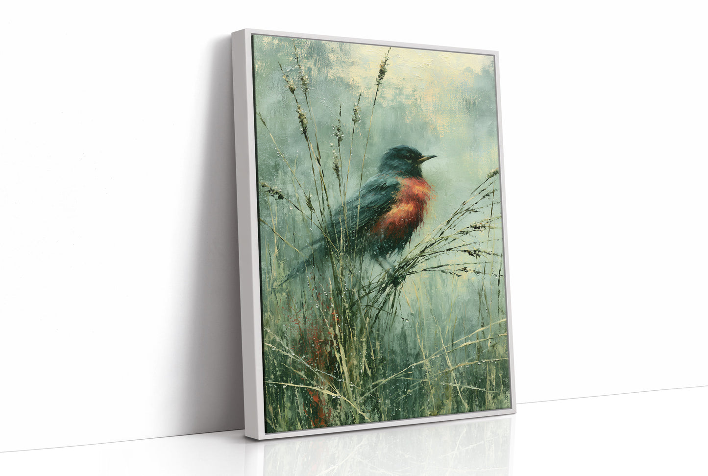 Robin Among the Dewgrass