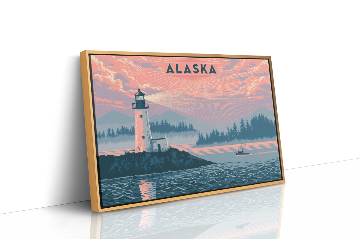 Alaska Lighthouse at Dusk