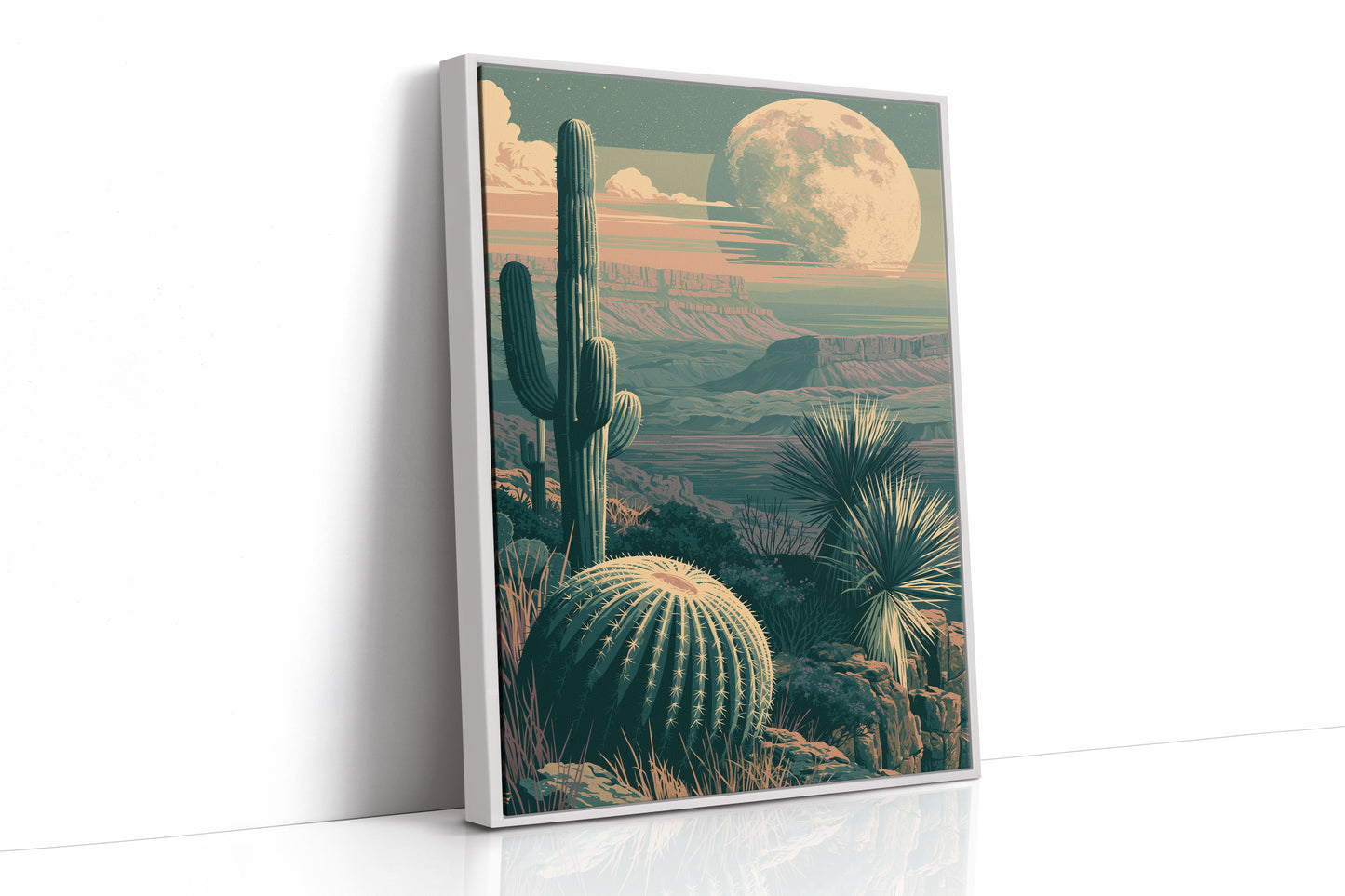Desert Garden Under Moonrise