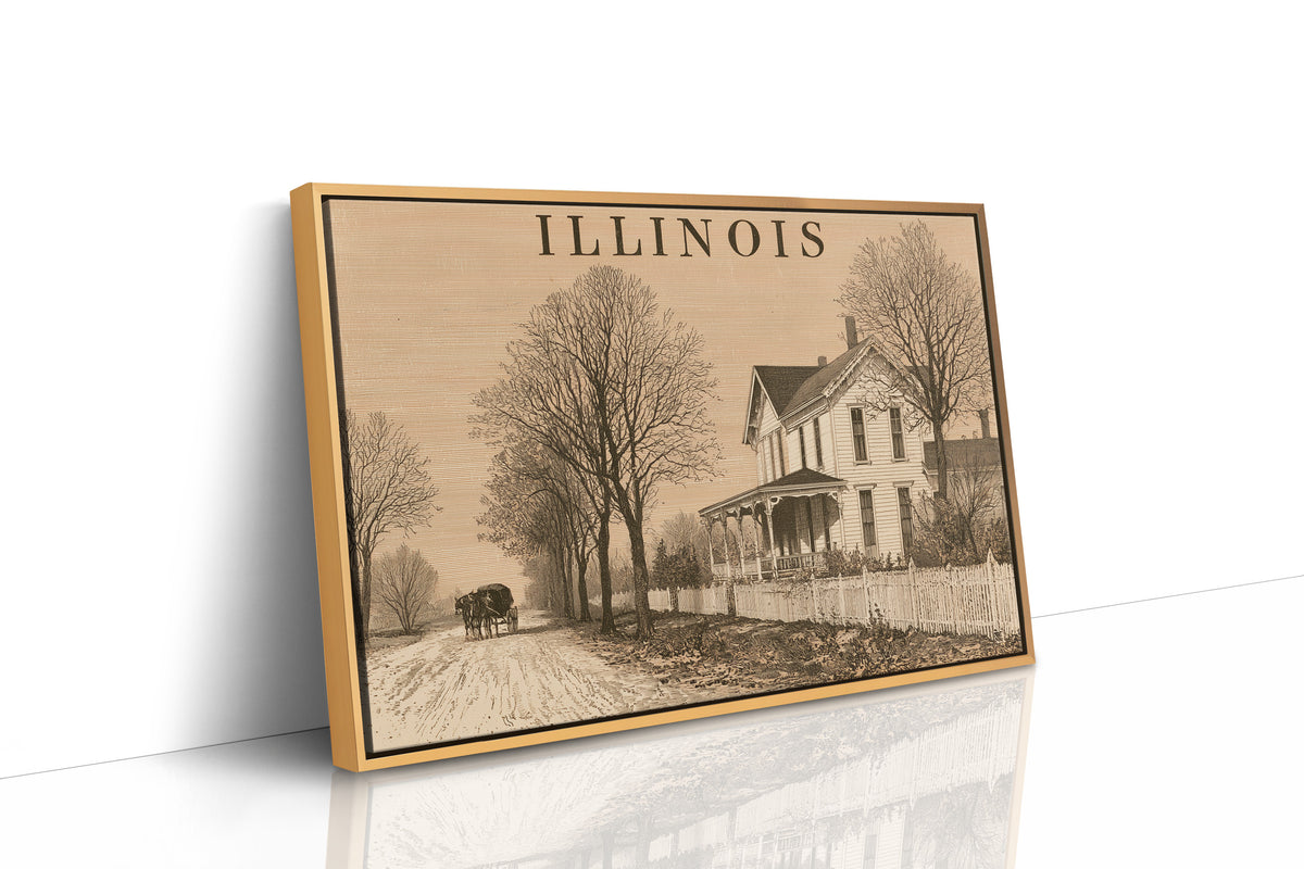 Illinois Homestead Autumn Road
