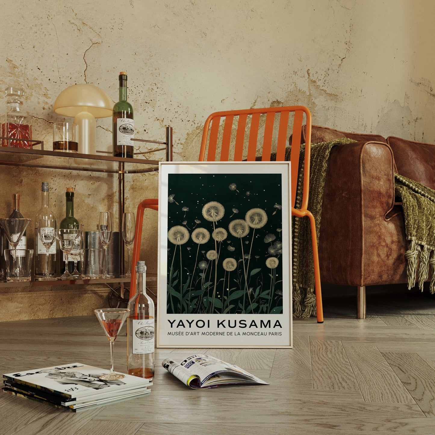 Ethereal Dandelion Dream – Kusama-Inspired Nightscape