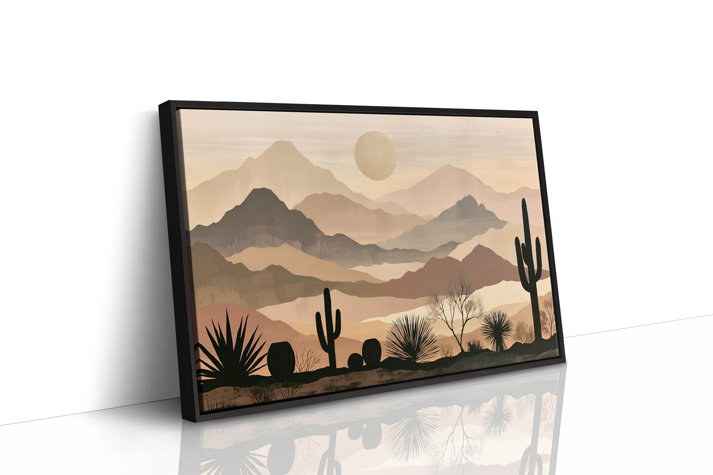 Layered Desert Peaks at Dawn