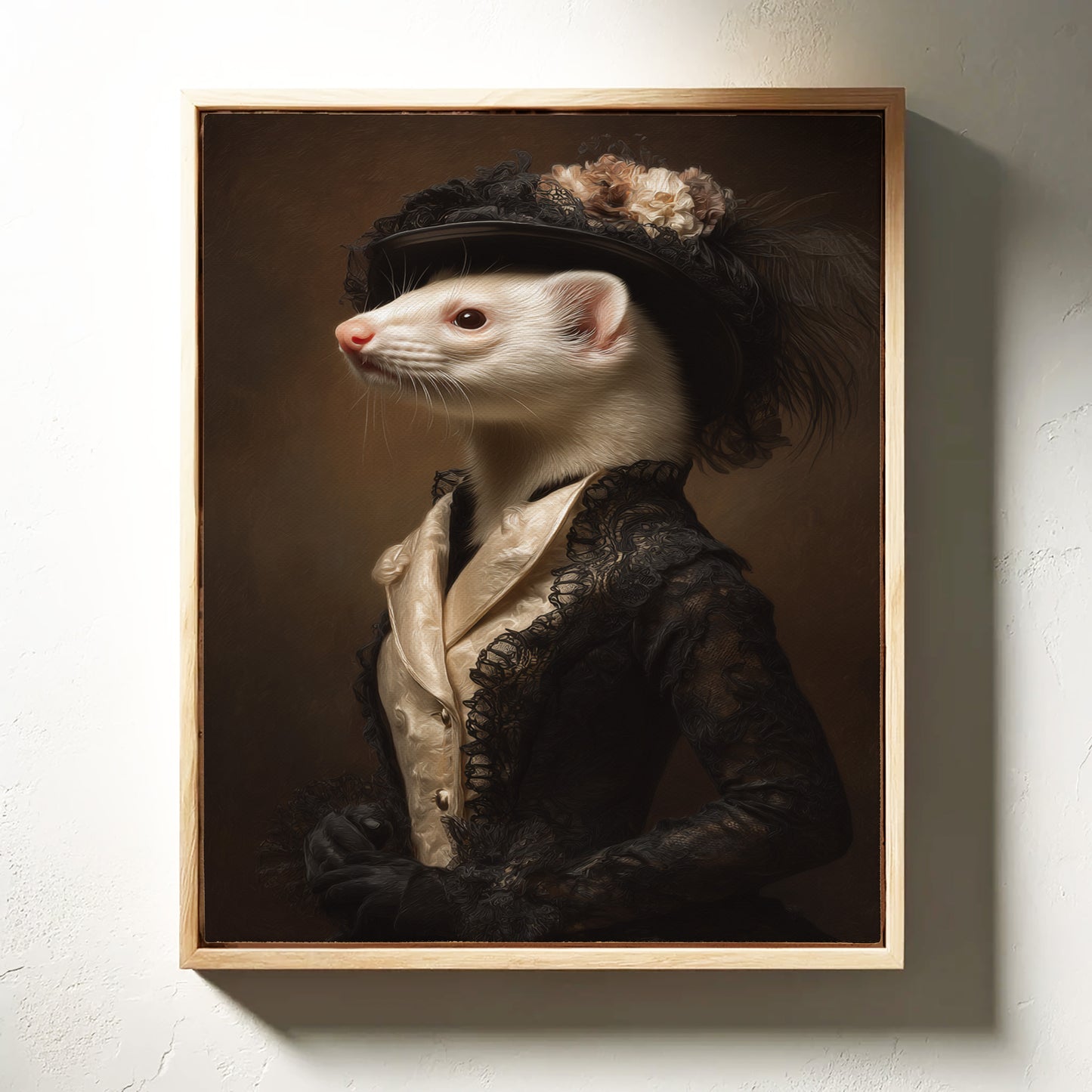 Dapper Ferret in Elegant Attire