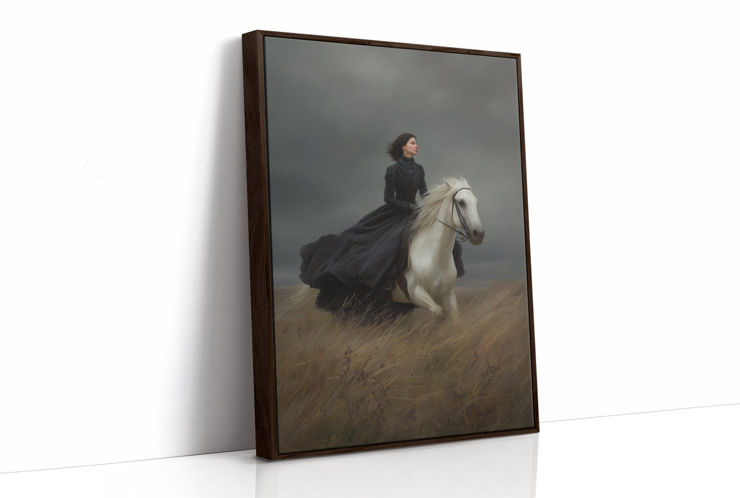 Across Windswept Fields She Rides