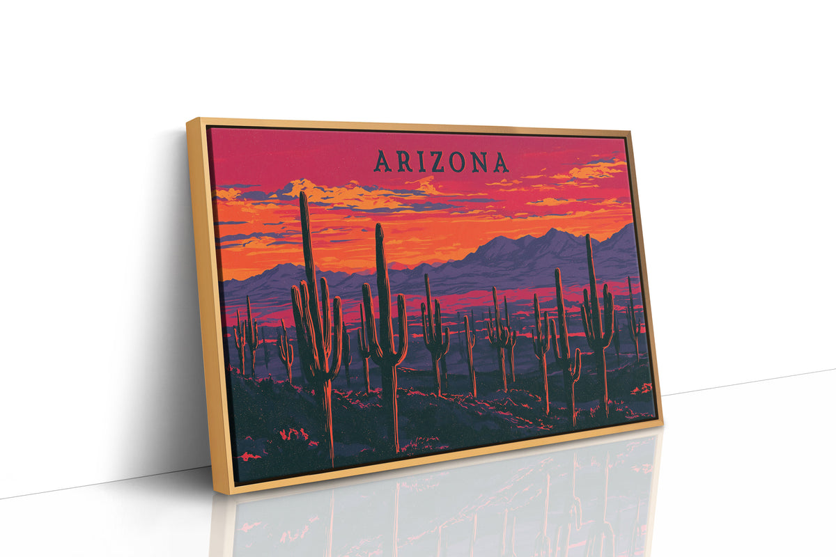 Arizona Saguaro Sunset Silhouettes