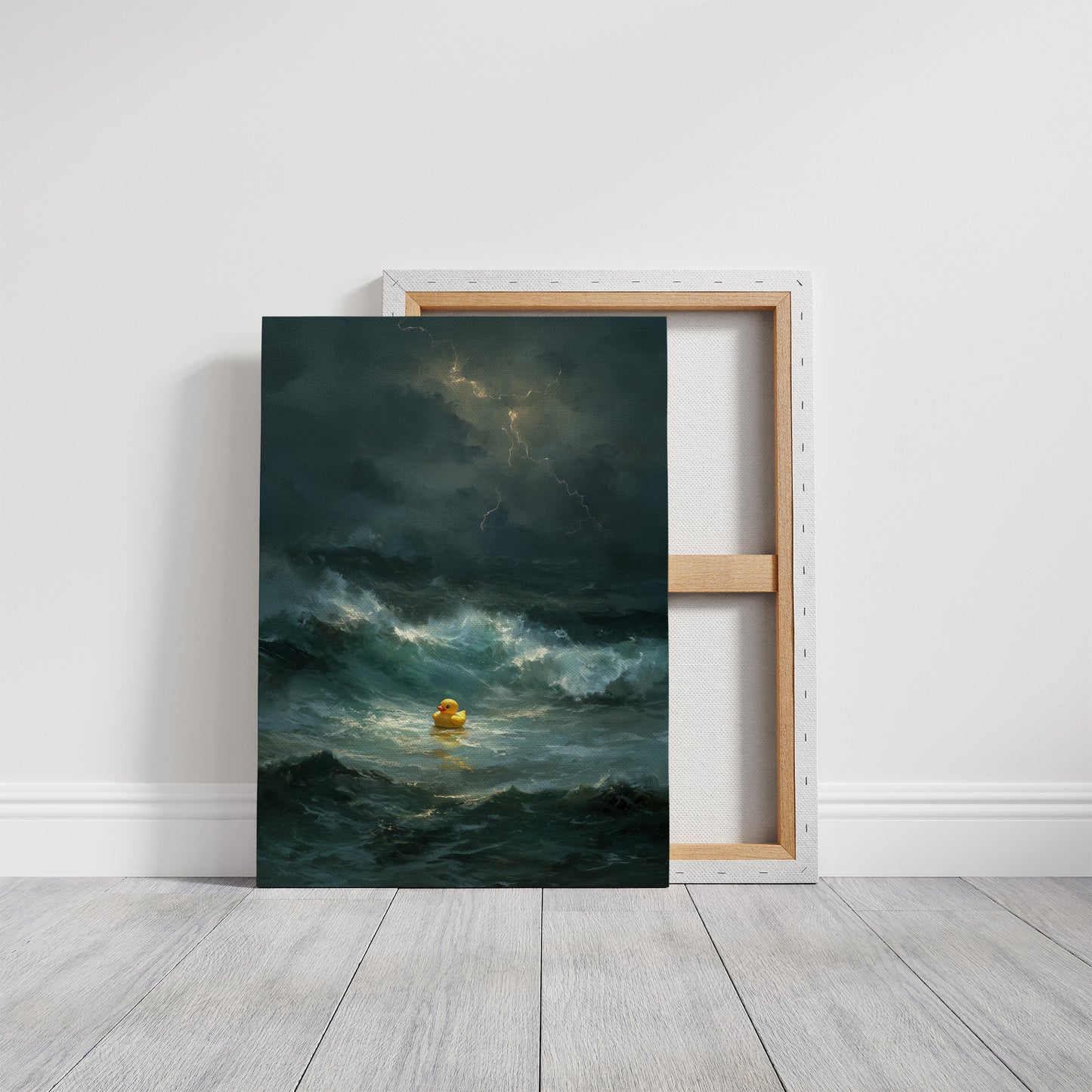Tiny Yellow Against Raging Seas