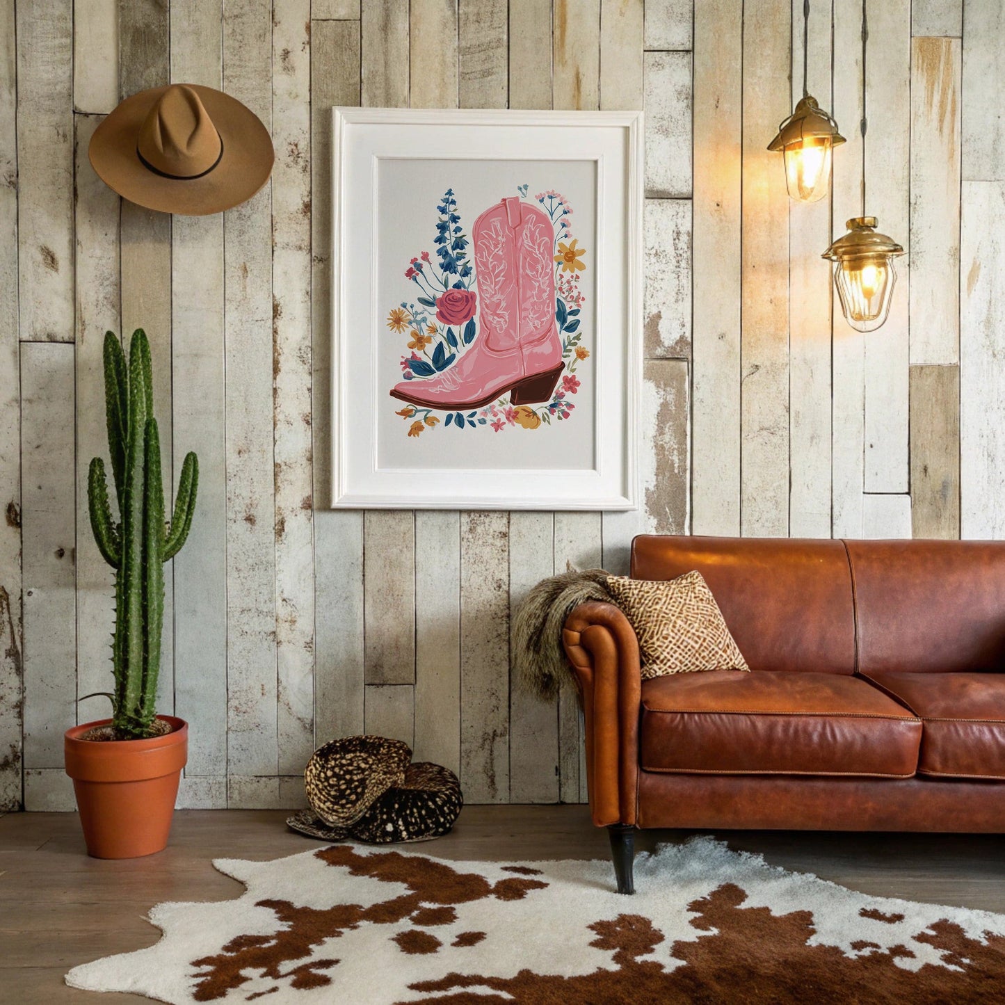 Wildflowers Dance Around Pink Boots